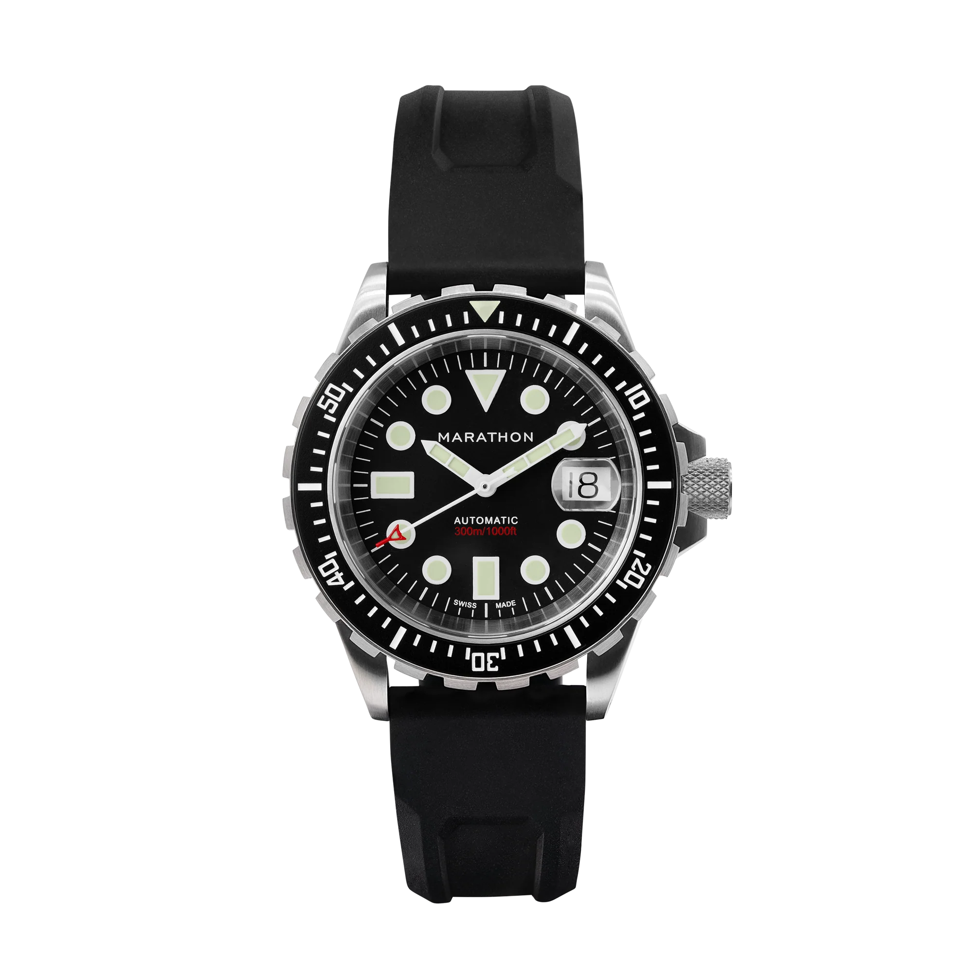 41mm OSAR-D Type I - Diver's Automatic 41mm OSAR-D ON RUBBER STRAP | Black Dial