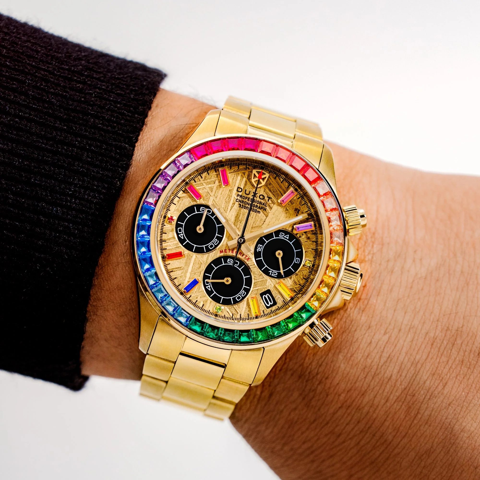 Accelero Meteorite Chronograph Limited Edition Gold / Stainless Steel | Gold Dial - Image 2