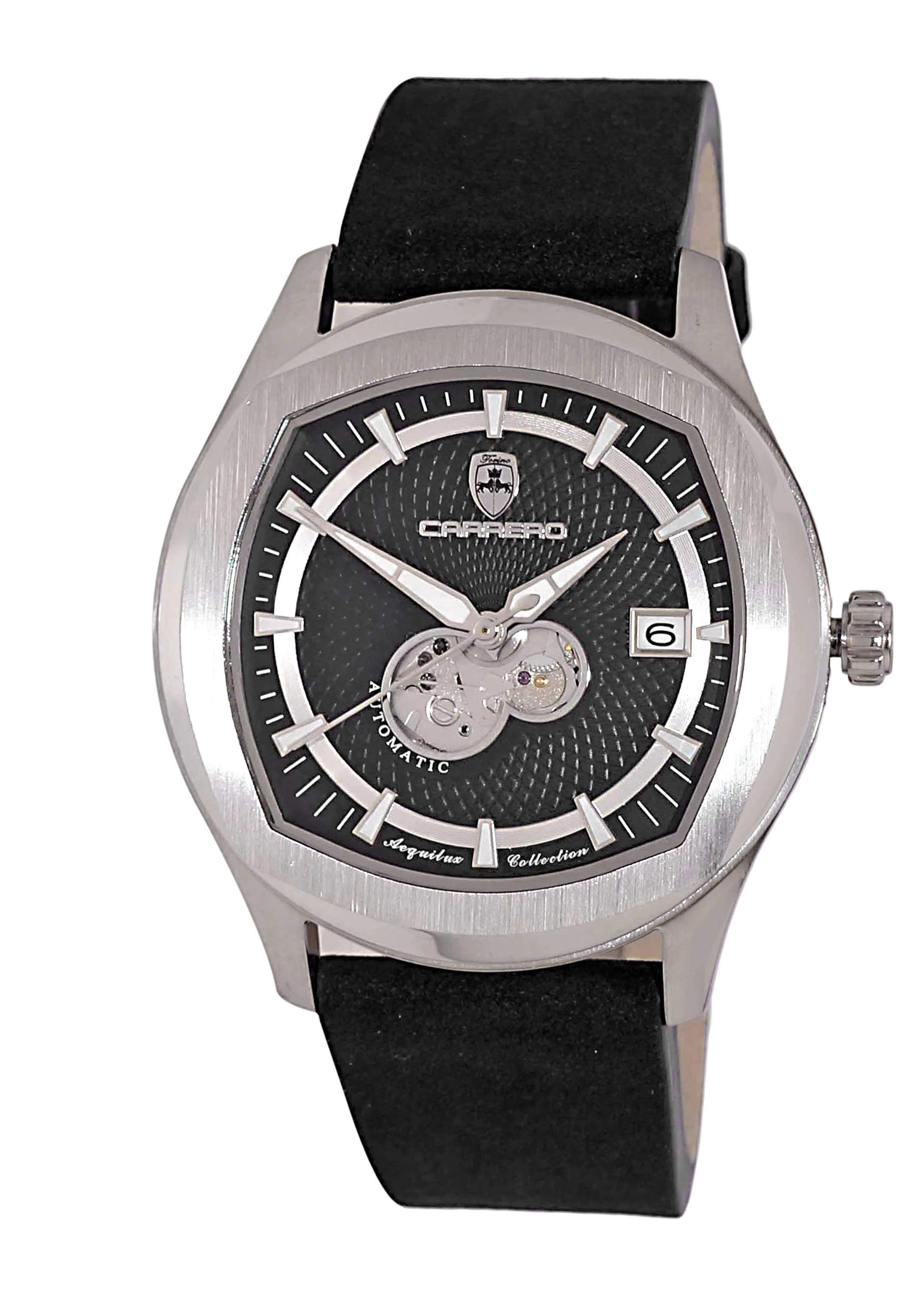 AEQUILUX SILVER TONE-BLACK /BLACK | Black Dial