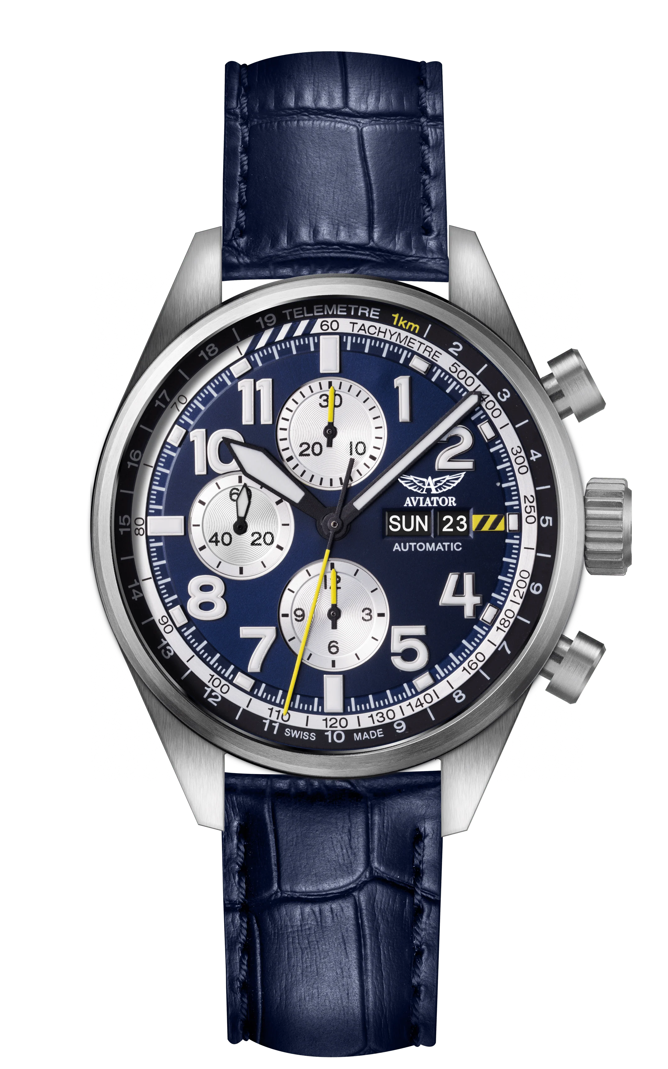 Aviator Airacobra Chronograph Automatic Men's Watch | Blue Dial
