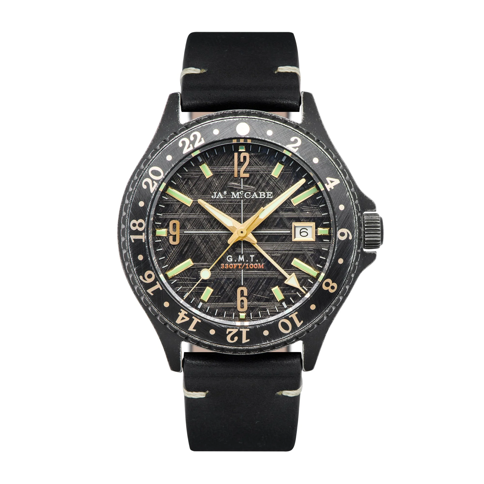 Baja GMT Black / Leather | Black Dial