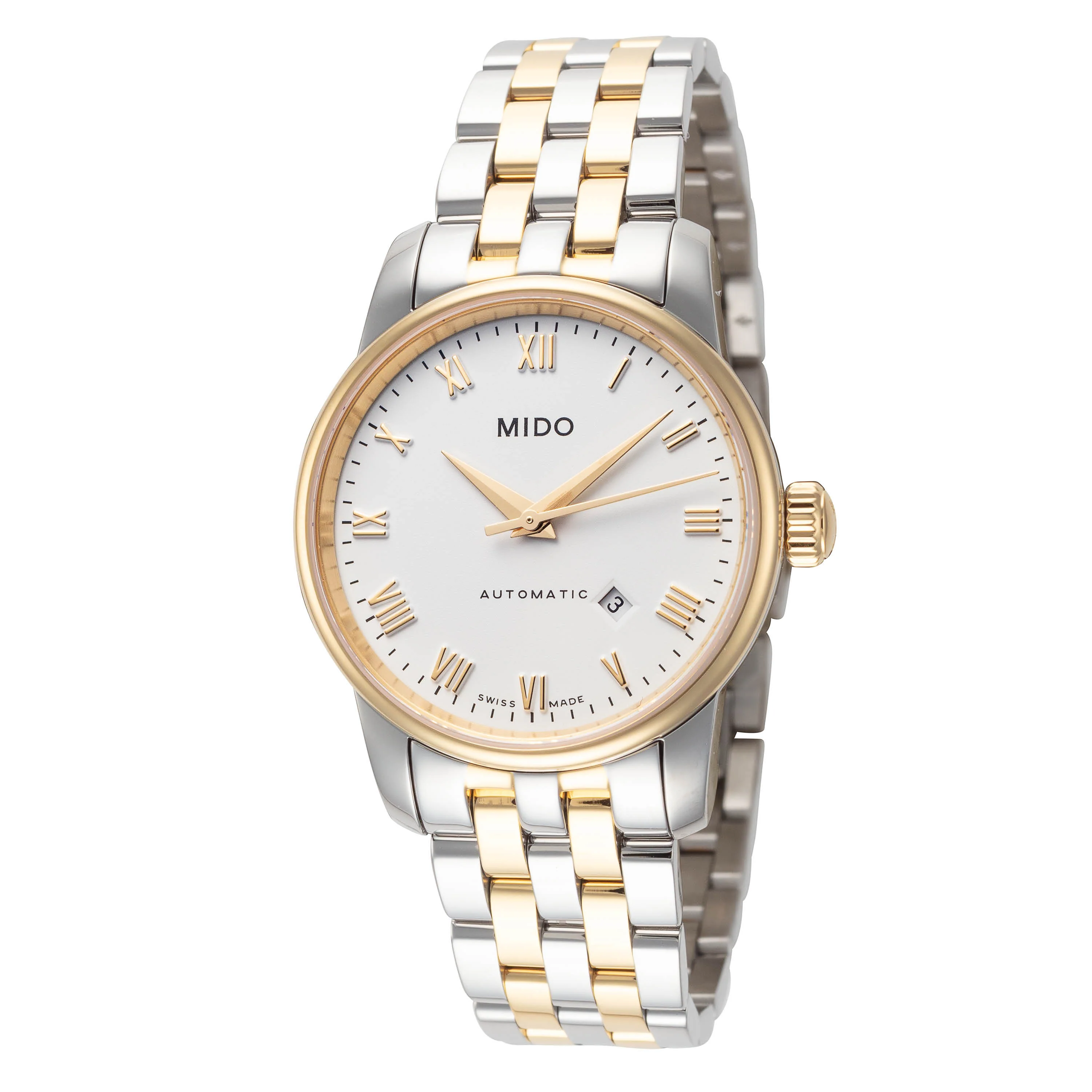 Baroncelli II 29mm / White / Silver and Gold | White Dial