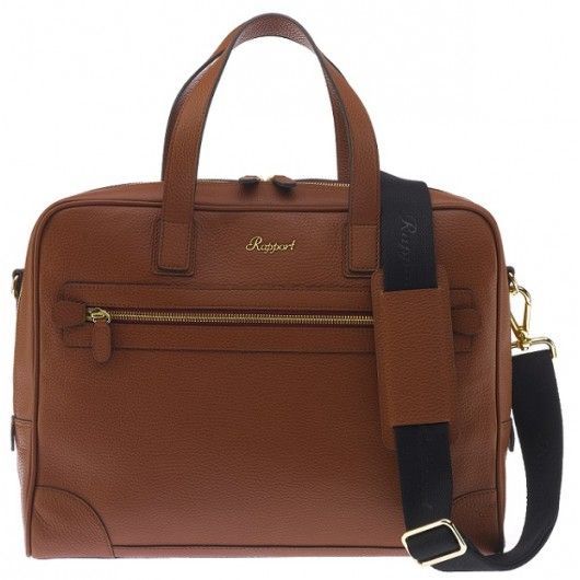 Berkeley Leather Laptop Briefcase Tan