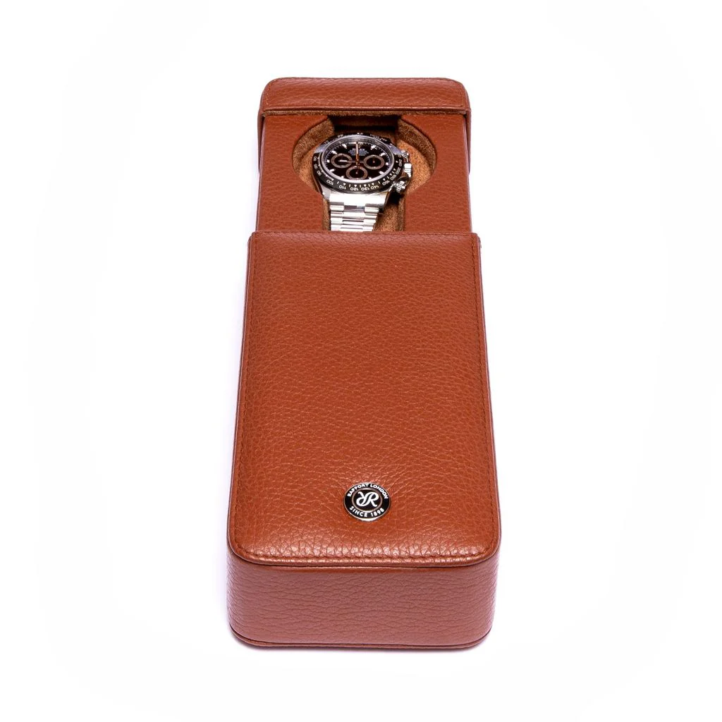 Berkeley Leather Single Watch Holder Slipcase Tan - Image 3