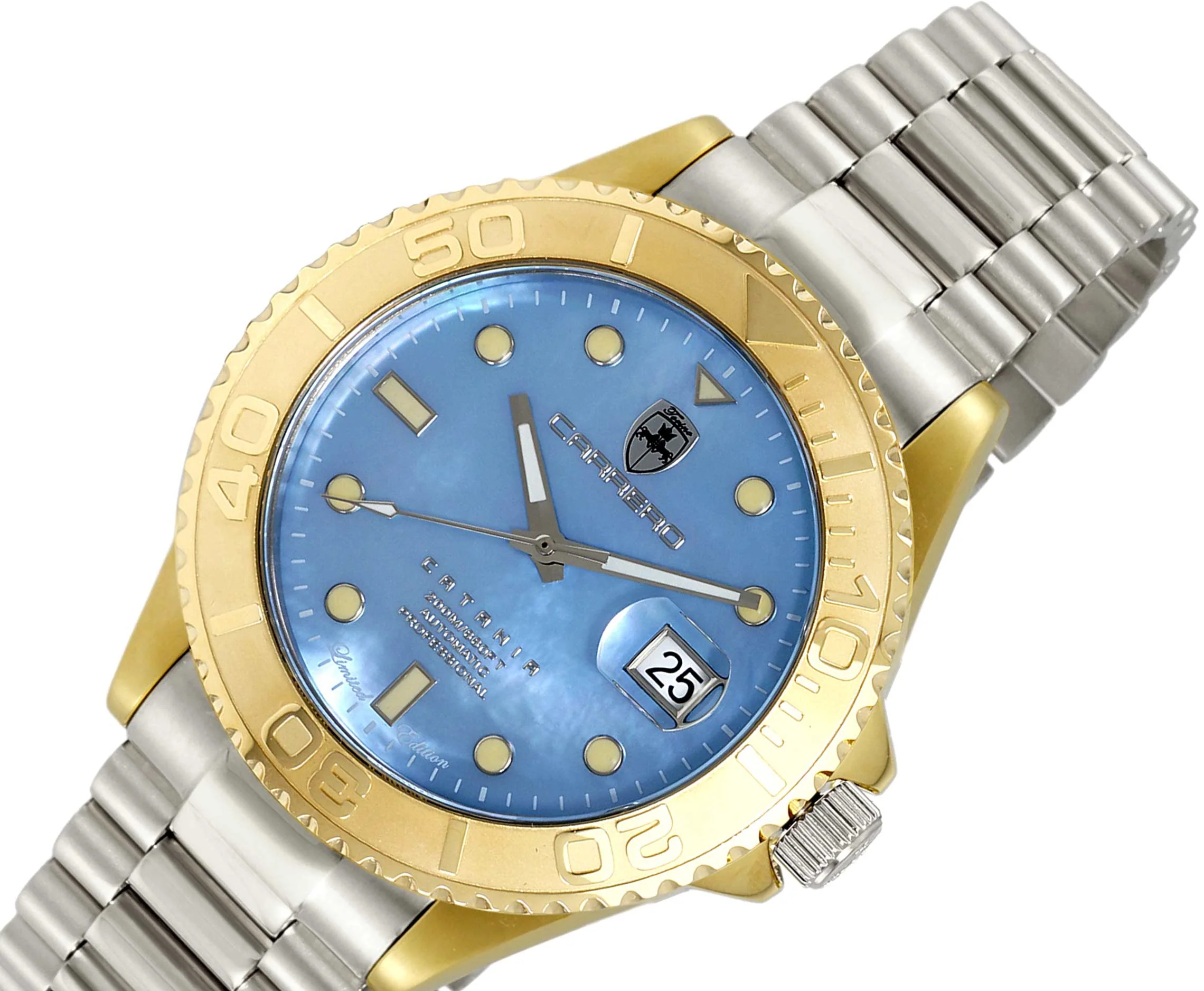 Catania MOP Goldtone - Blue/ SS Blue Dial - Image 4