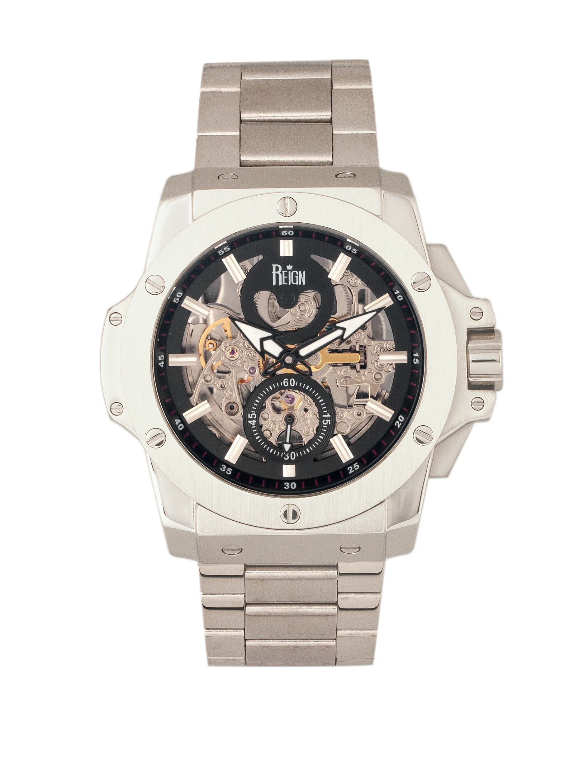 Commodus Bracelet Silver/Black | Black Dial