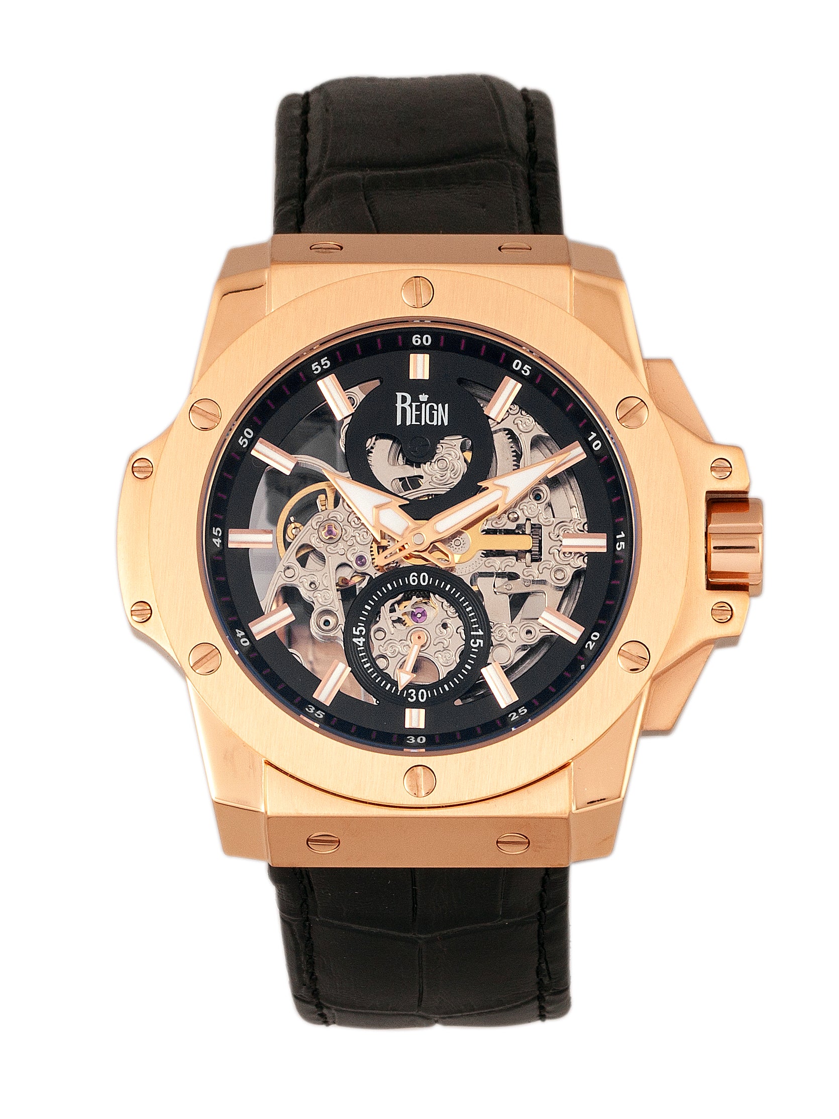 Commodus Rose Gold/Black | Black Dial