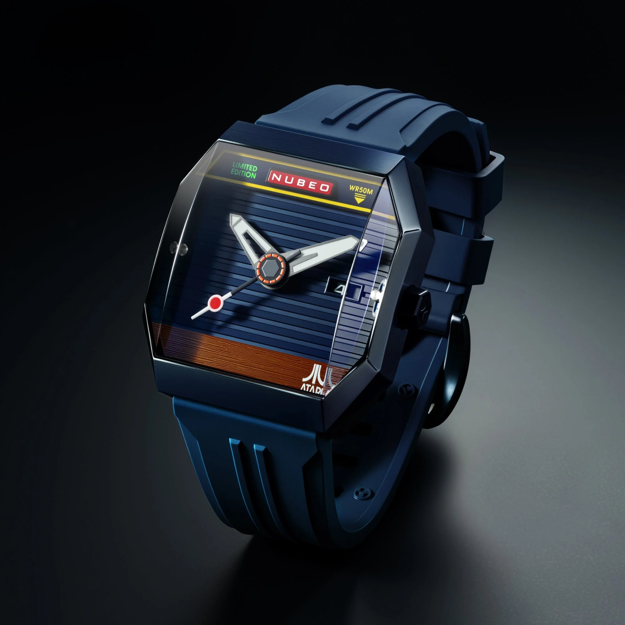 Console Automatic Atari 2600 Limited Edition Blue / Rubber Strap | Blue Dial - Image 2