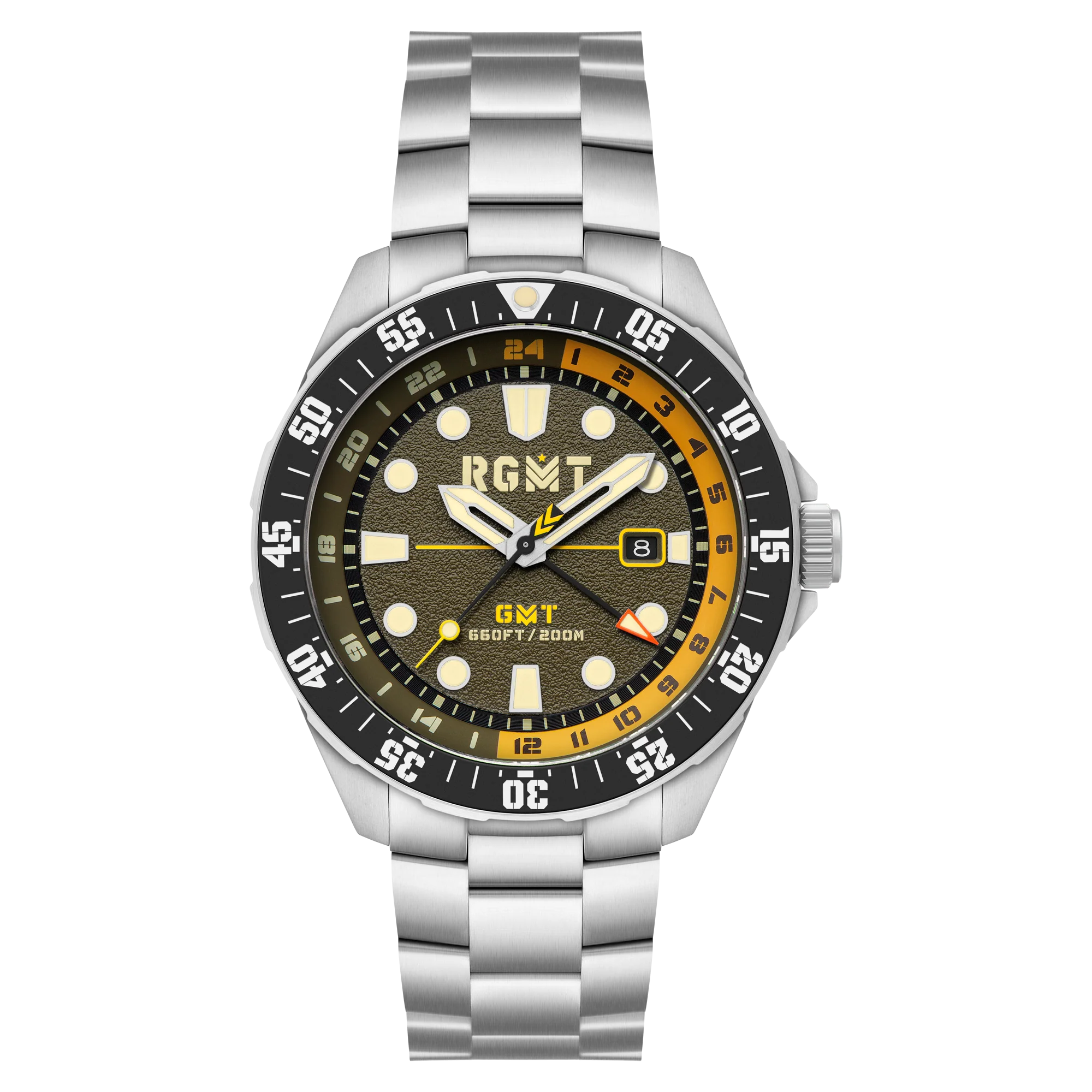CONTINENTAL GMT GREEN / SOLID STAINLESS STEEL BRACELET Green Dial