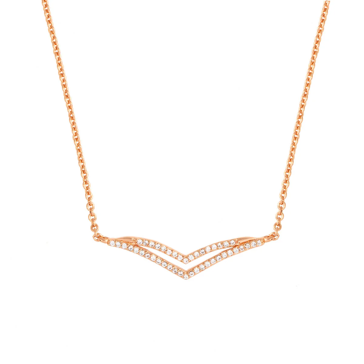 Daffodil Bar Necklace 18k Rose Gold