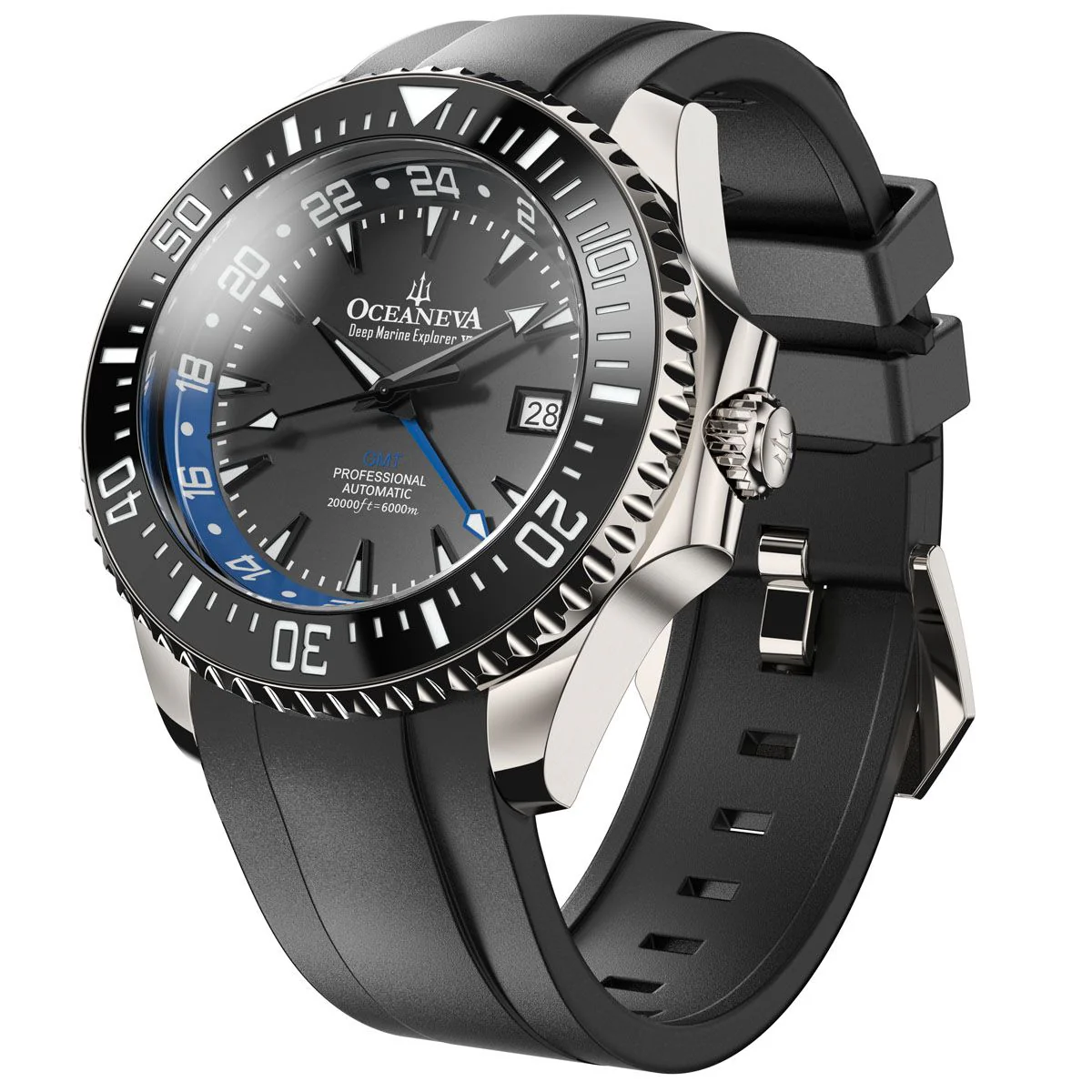 Deep Marine Explorer VI 6000M - GMT True Dive Black/BlueGMT Black Dial - Image 2