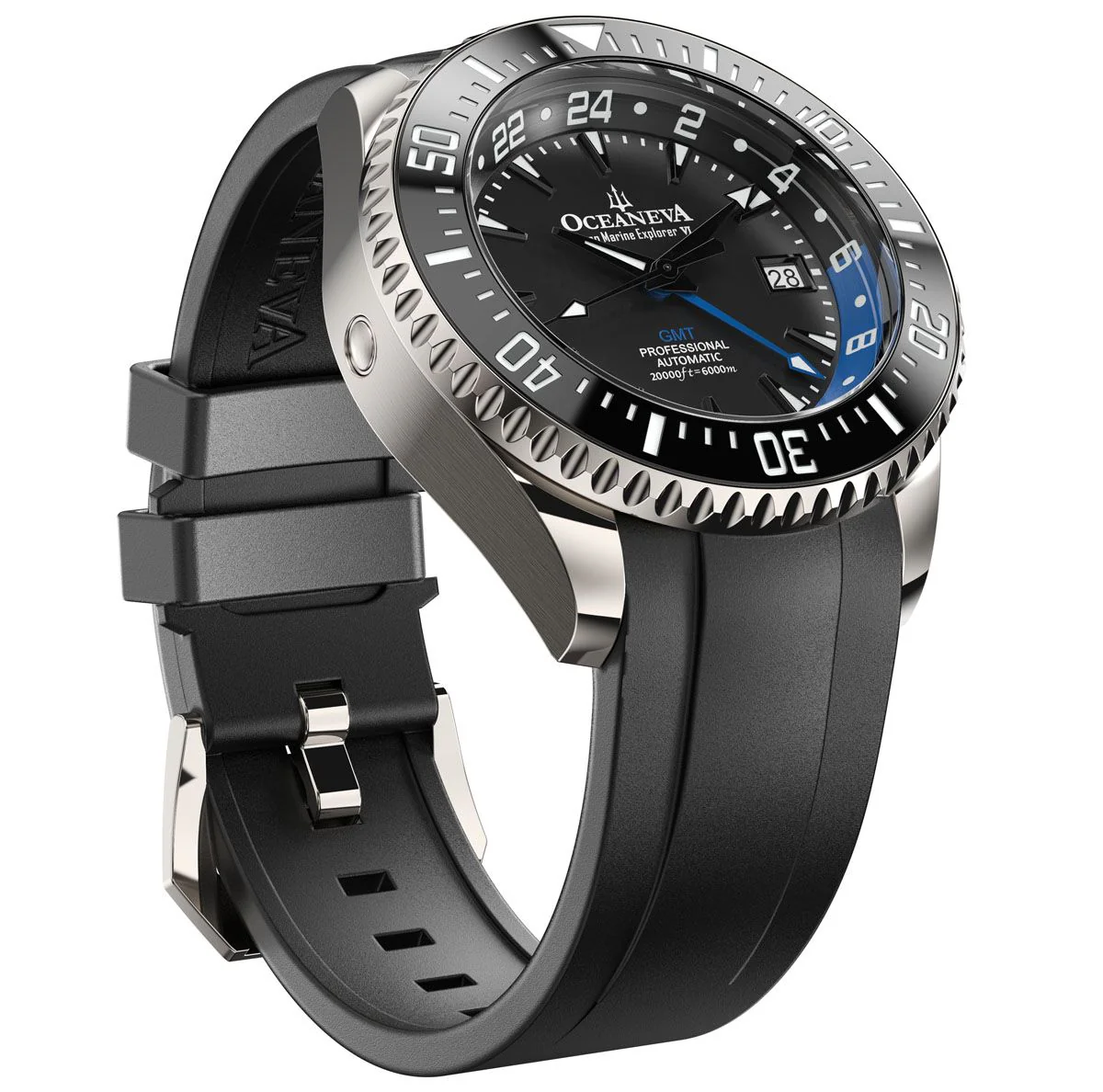 Deep Marine Explorer VI 6000M - GMT True Dive Black/BlueGMT Black Dial - Image 8