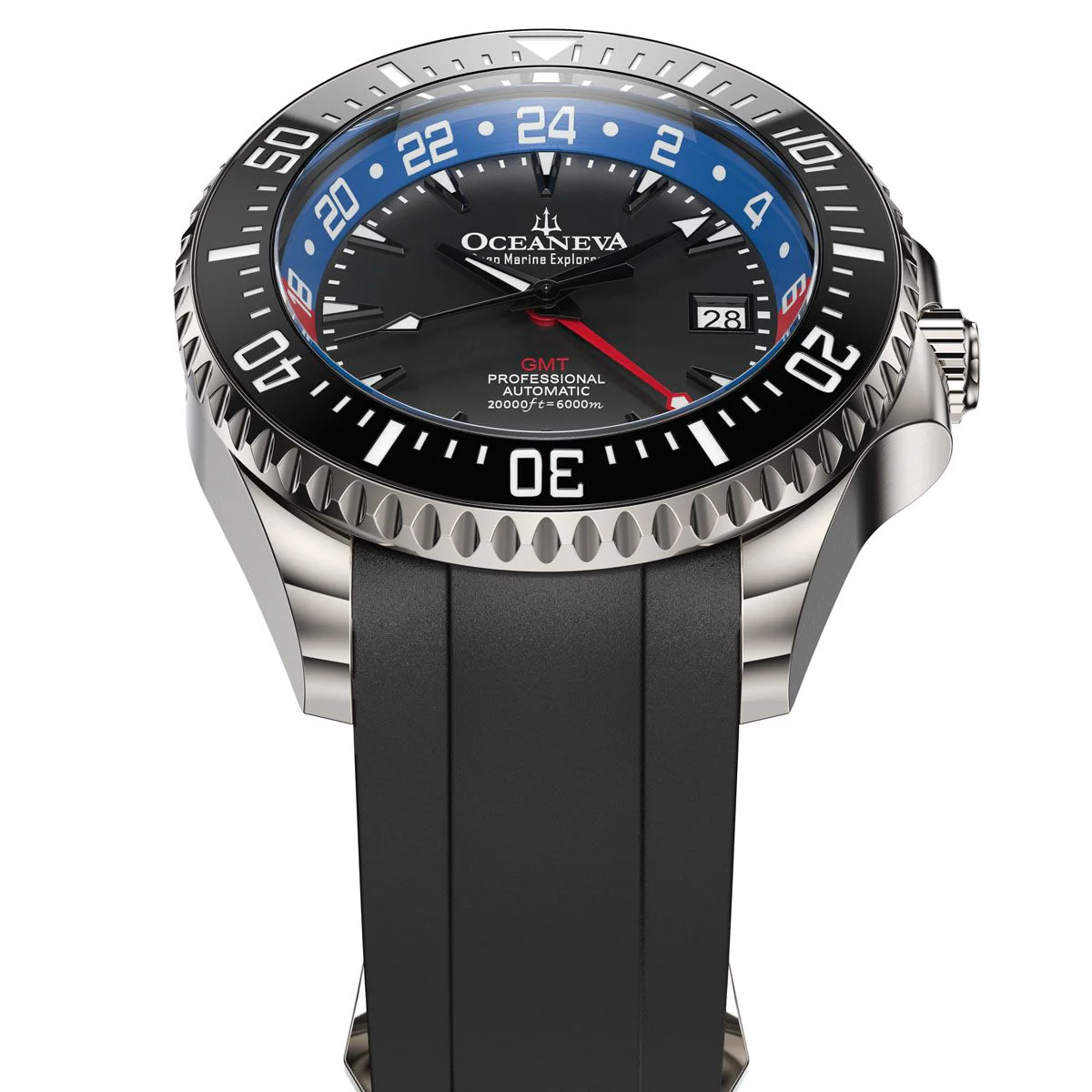 Deep Marine Explorer VI 6000M - GMT True Dive Blue/RedGMT Black Dial - Image 5