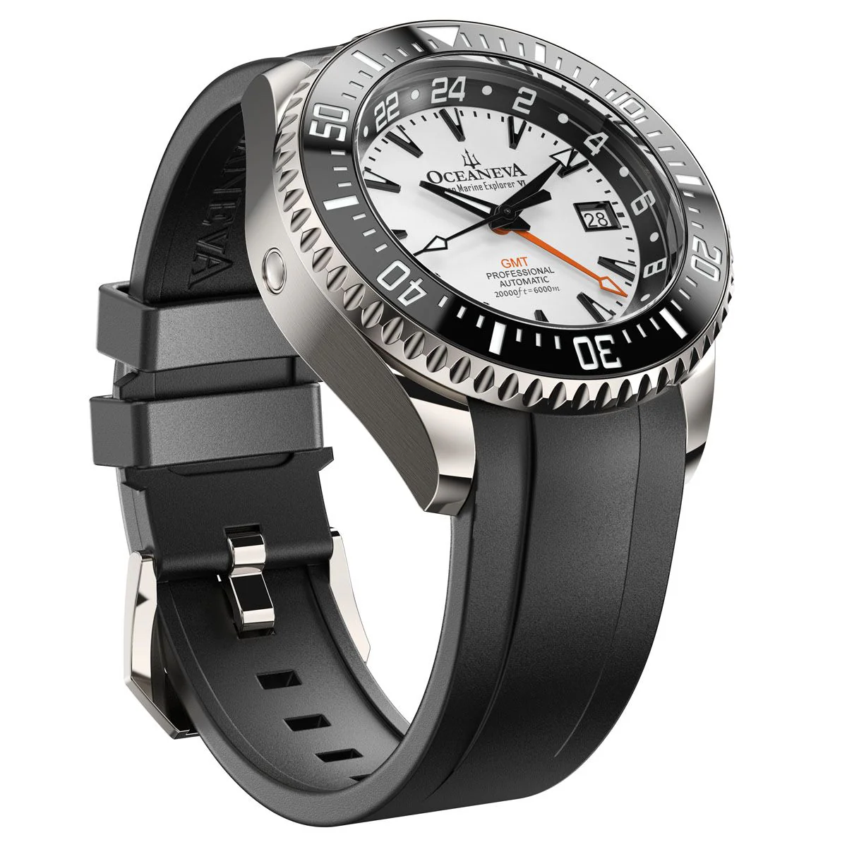 Deep Marine Explorer VI 6000M - GMT True Dive BlueLume White Dial - Image 6