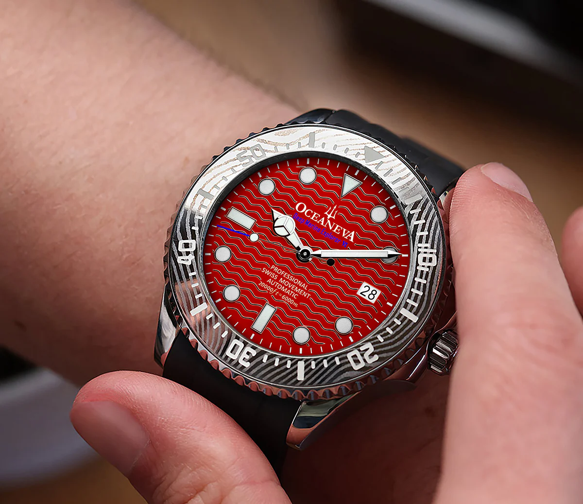 Deep Marine Explorer VI 6000m Grade 5 Titanium 6000m/RedDial | Red Dial - Image 40