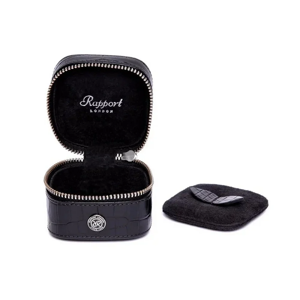 Director's Range Leather Small Stud Box in Black Black - Image 2