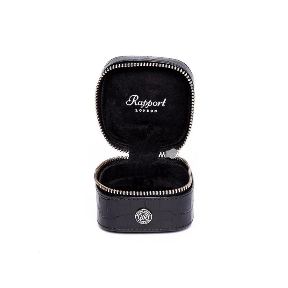 Director's Range Leather Small Stud Box in Black Black - Image 3