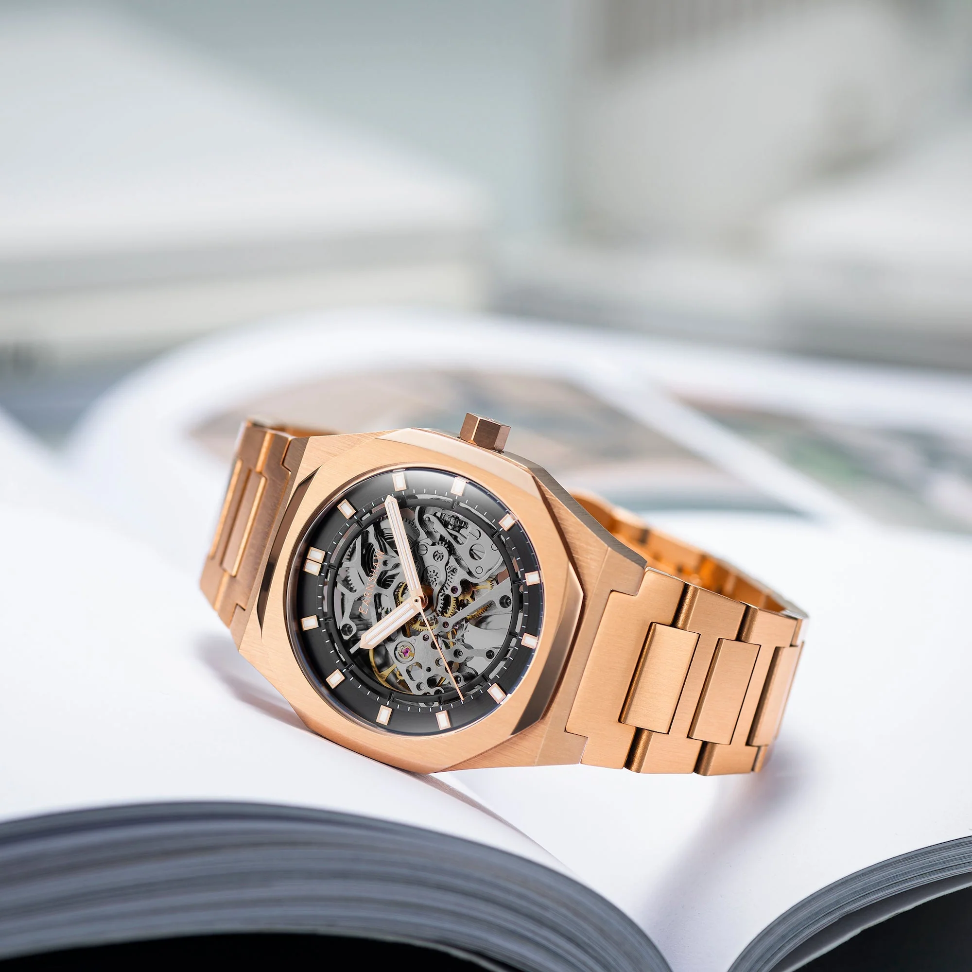 Drake Skeleton Automatic Black / Rose / Stainless Steel | Black Dial - Image 2