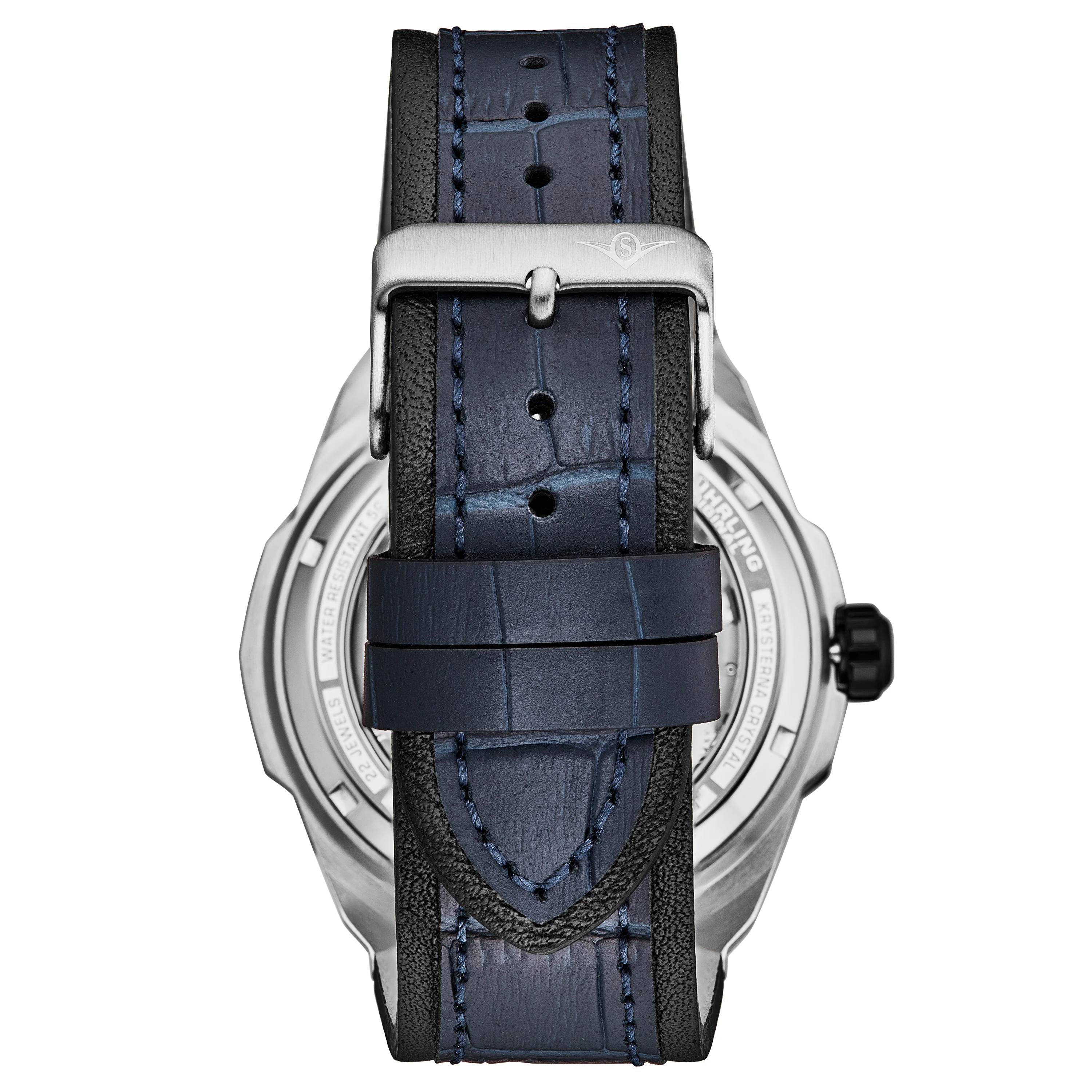 Dual Time Automatic Navigator 46mm Skeleton Blue/Leather | Blue Dial - Image 2