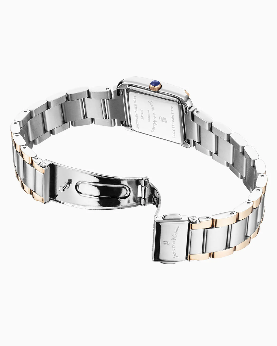 Emily II Bicolor Silver & Rose Gold with Stones White Dial - Image 3