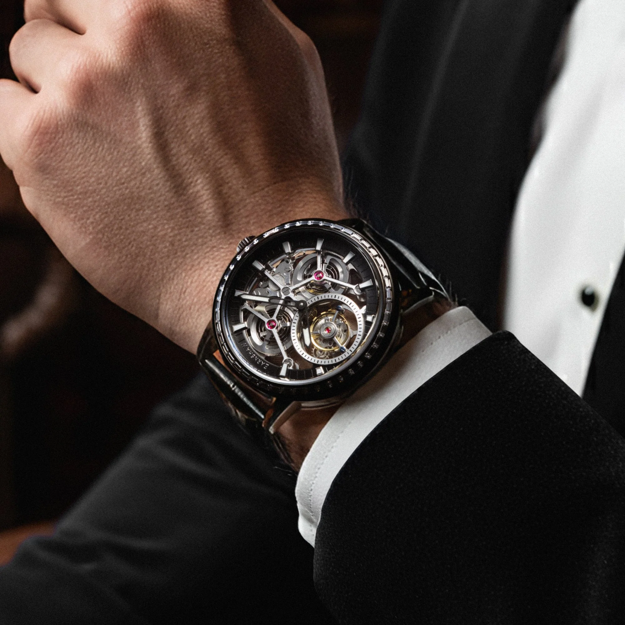Engineer Parsons Tourbillon Limited Edition Black & Silver / Leather Black Dial - Image 2