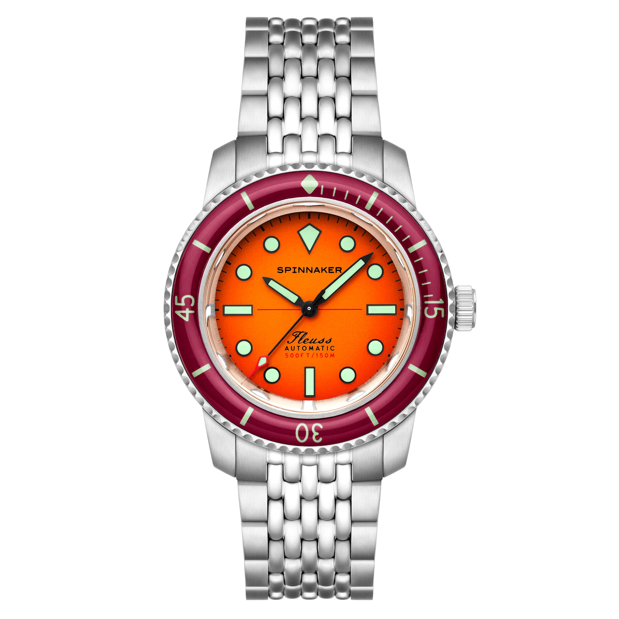 Fleuss 40 Automatic Orange / Stainless Steel Orange Dial