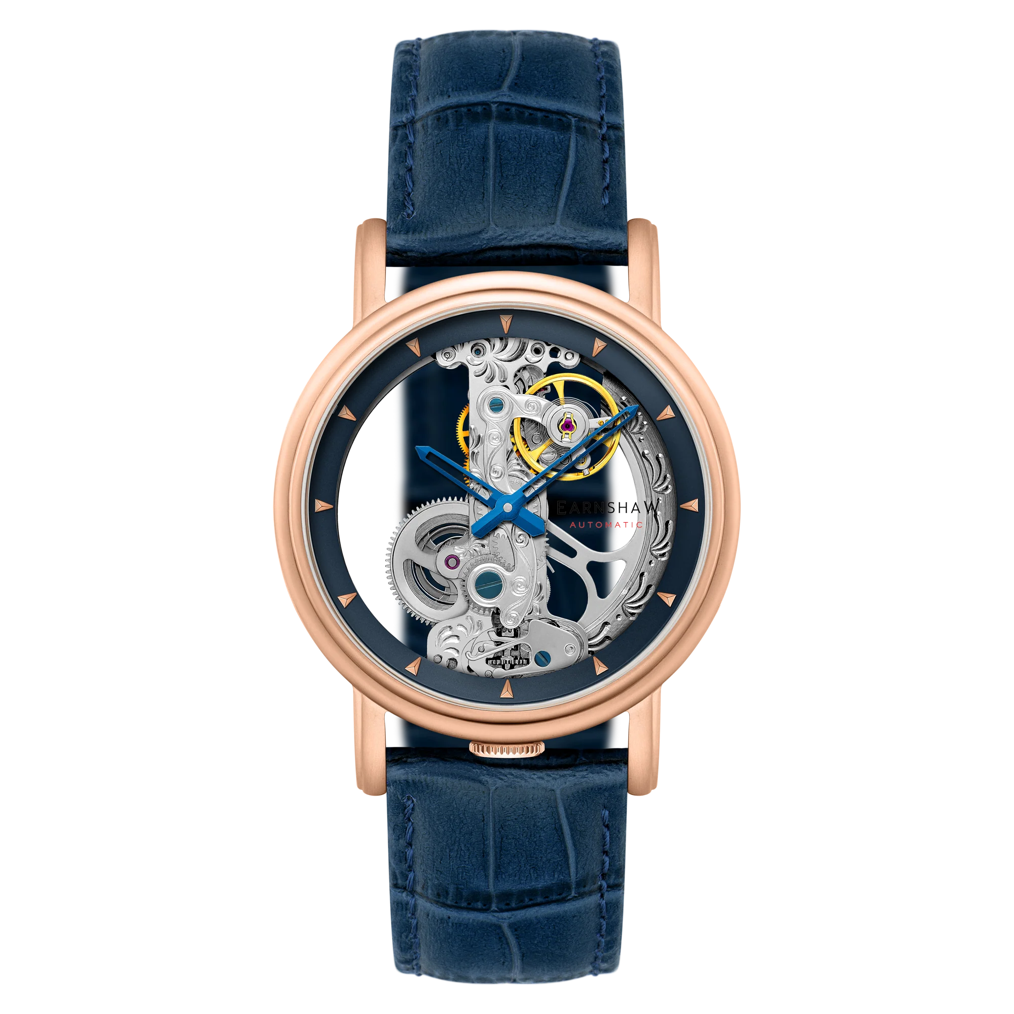 Fowler Bridge Automatic Blue / Genuine Leather | Blue Dial
