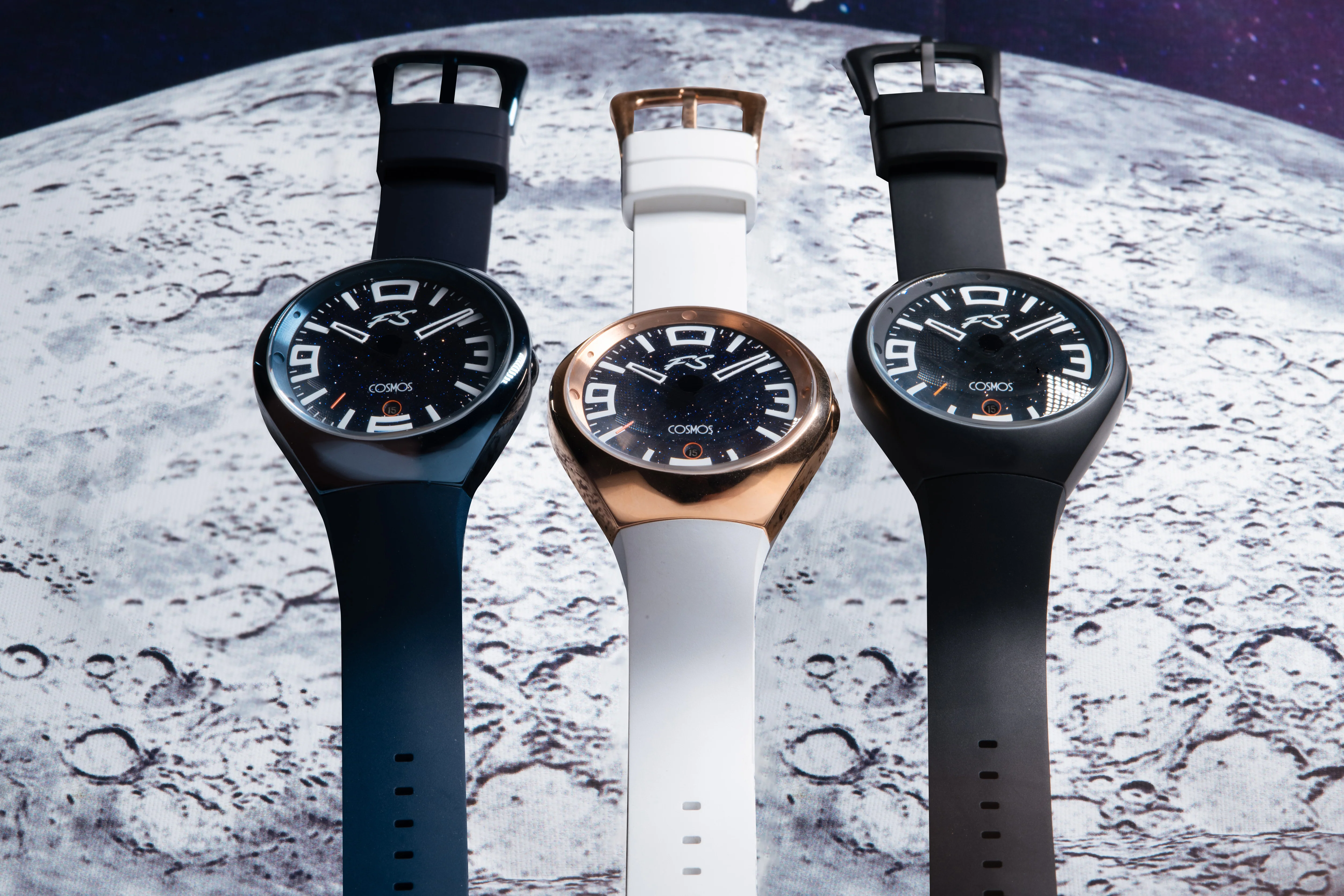 Frank Stephenson's Cosmos Series Steel Case, Blue Dial, White Strap | Blue Dial - Image 10