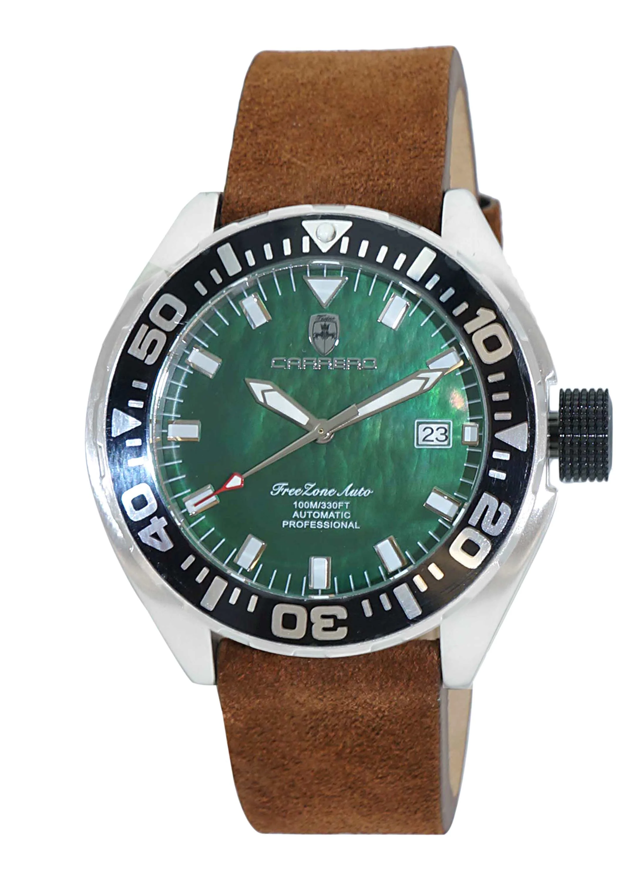 FreeZone-Auto Green / Brown | Green Dial