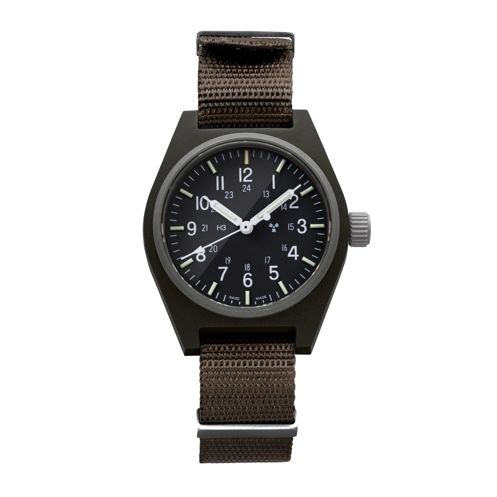 General Purpose Quartz Black US Gov/Def Std Matte Black Dial