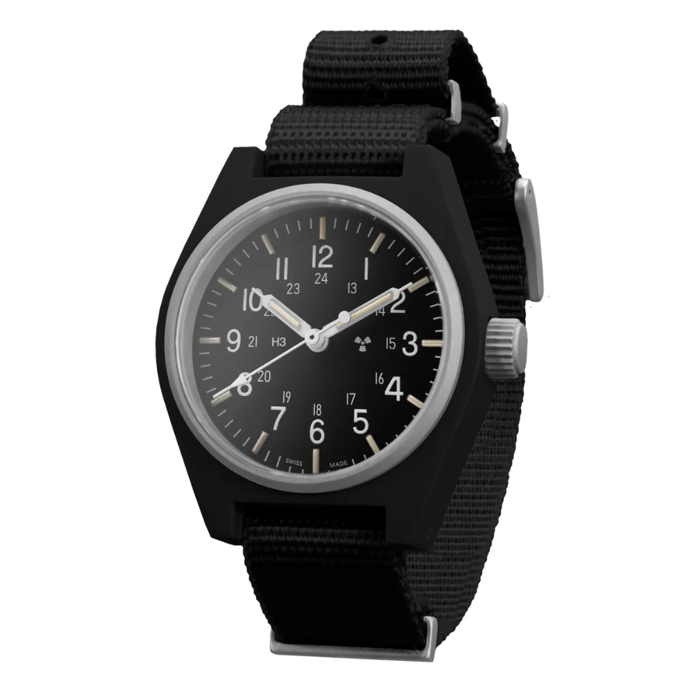 General Purpose Quartz Black US Gov/Def Std Matte Black Dial