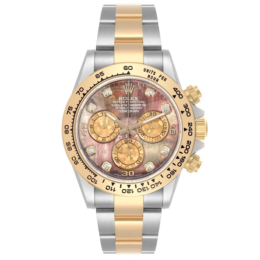 GMT-Master II Steel Yellow Gold Tahitian Mother Of Pearl Diamond - Pre-Owned | Mother of Peal Dial