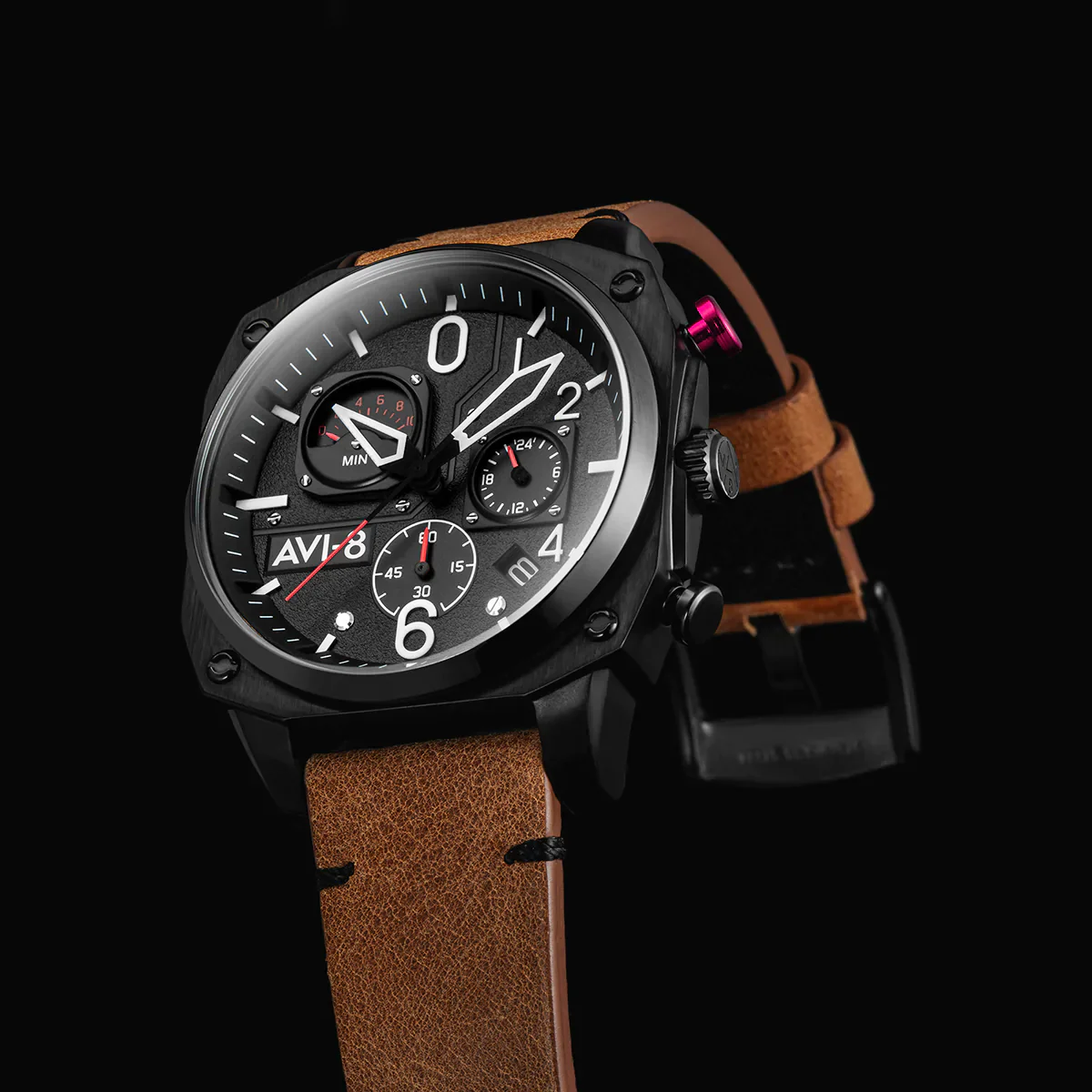 Hawker Hunter Retrograde Chronograph | Black Dial - Image 11
