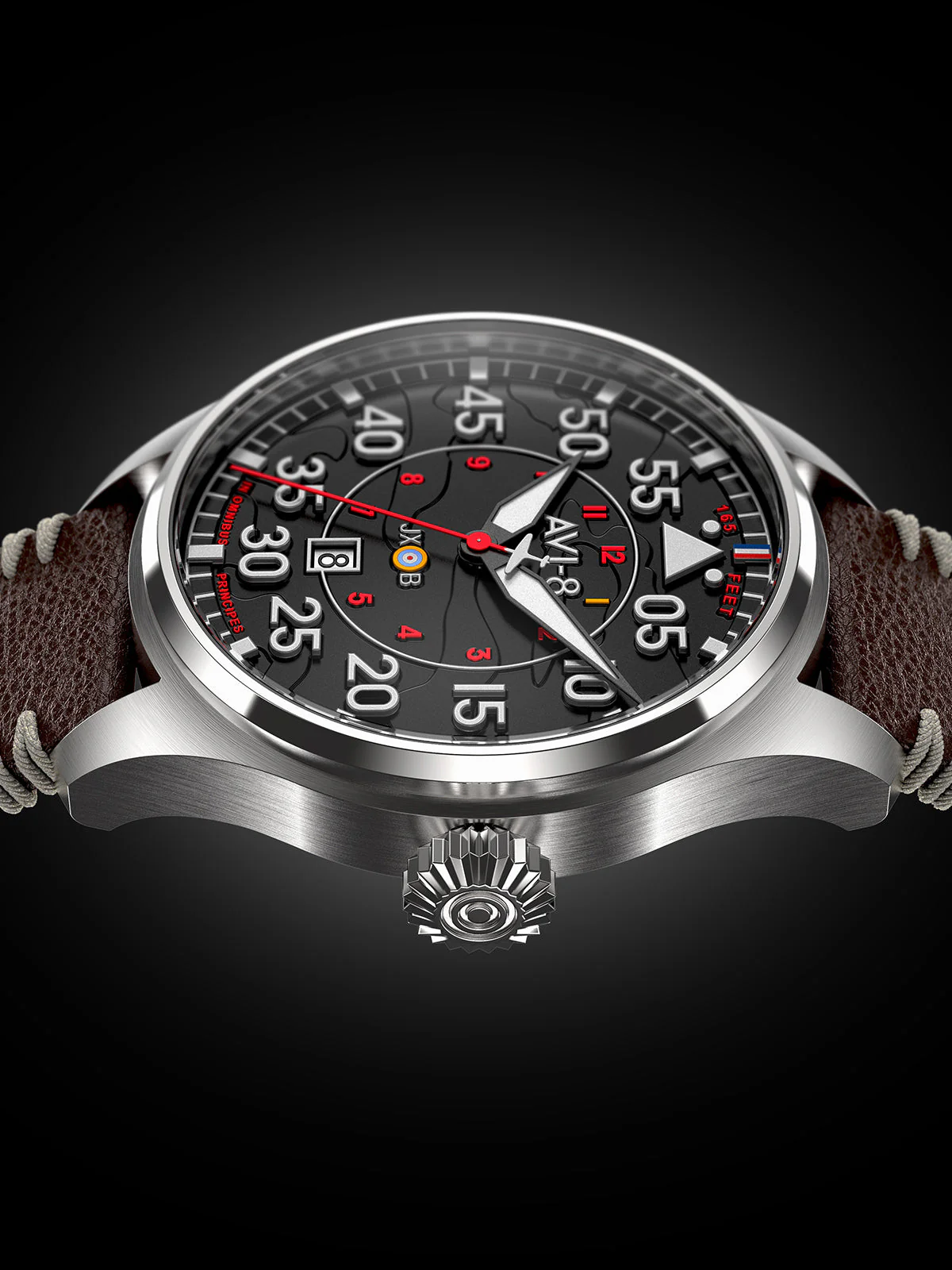 Hawker Hurricane Clowes Automatic Black / Leather | Black Dial - Image 12
