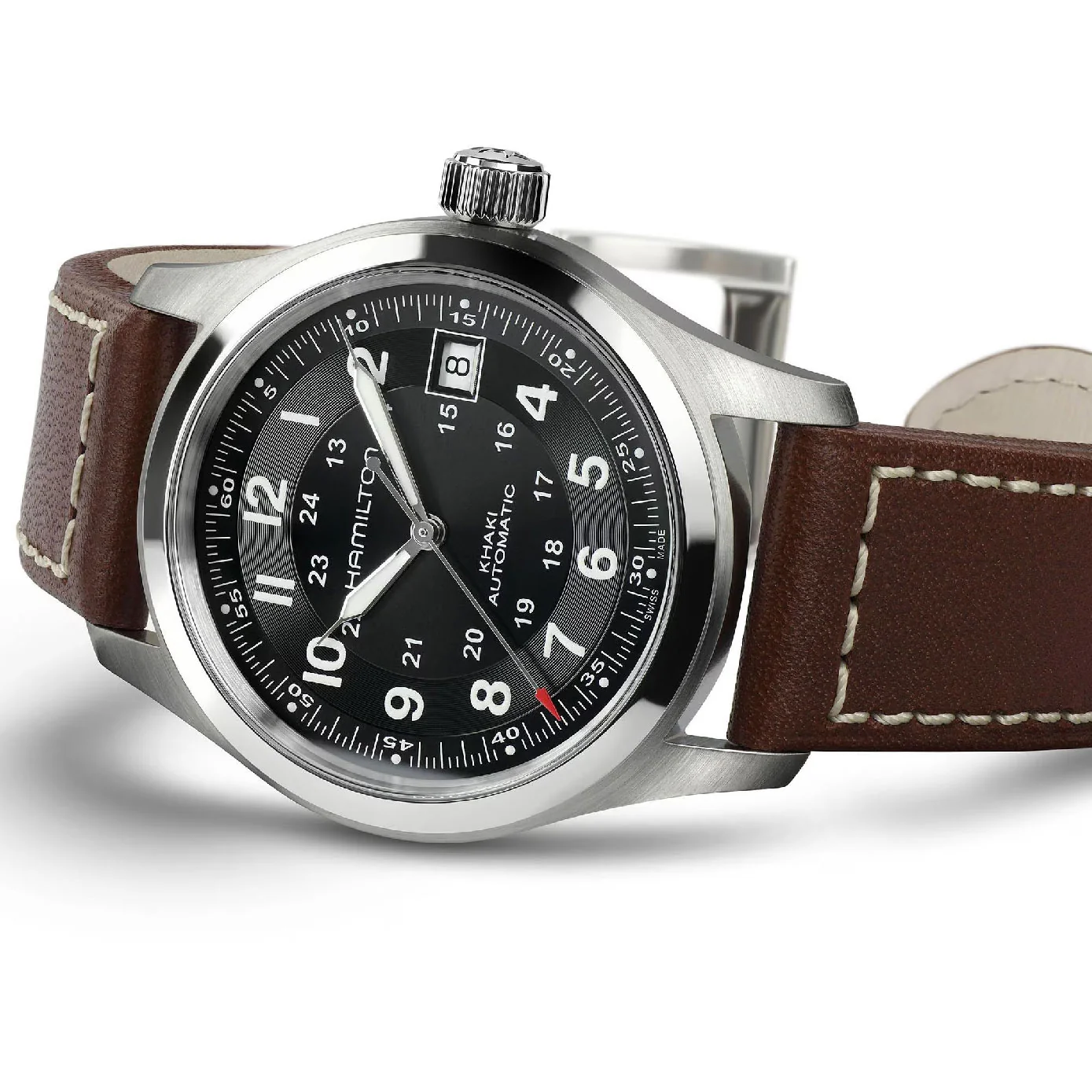 KHAKI FIELD Black / Leather Black Dial - Image 4