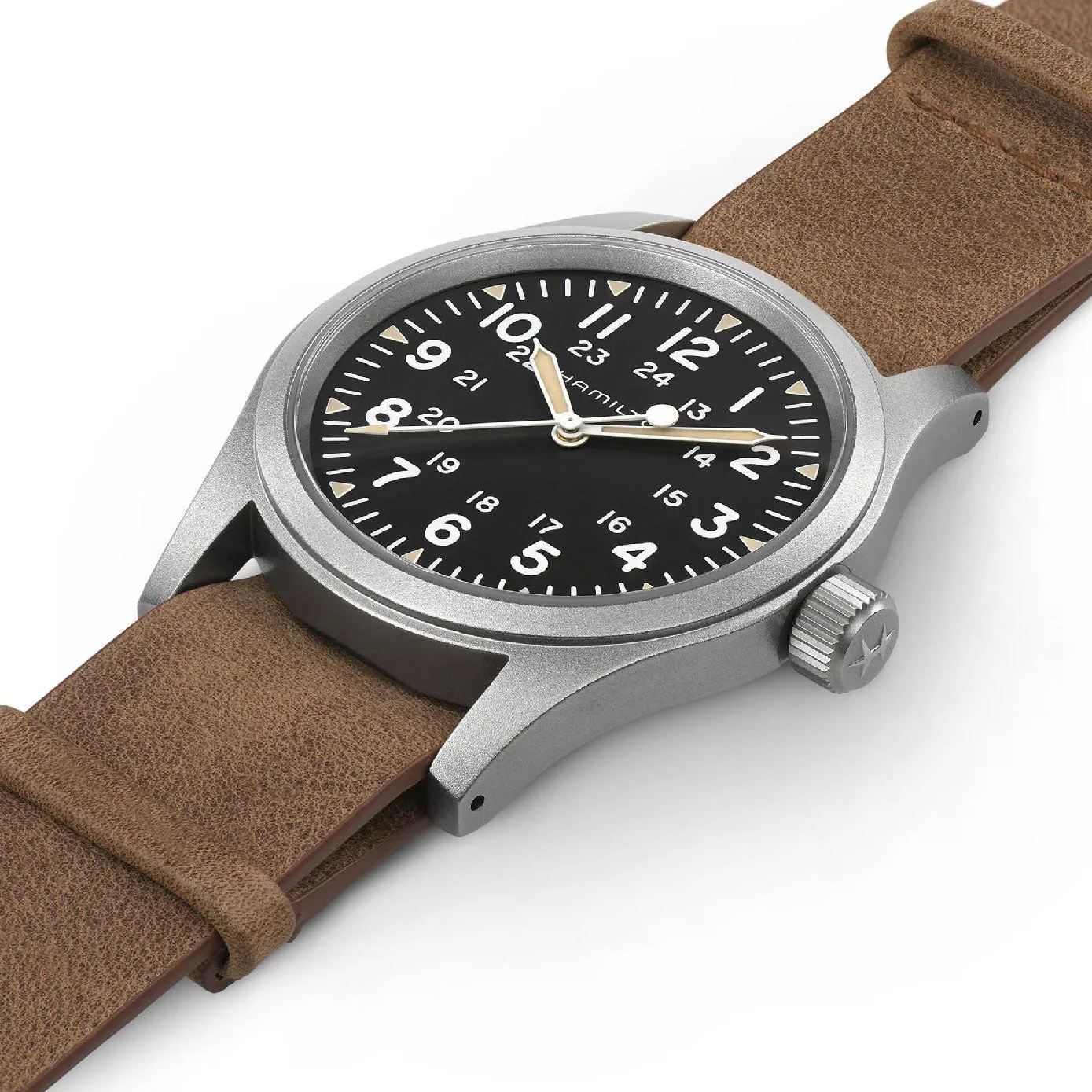 KHAKI FIELD Black / Leather Black Dial - Image 3
