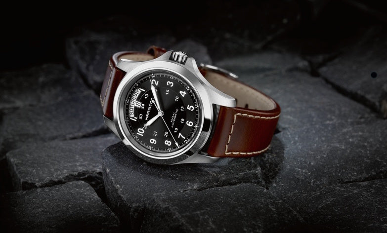 KHAKI FIELD Black / Leather Black Dial - Image 4