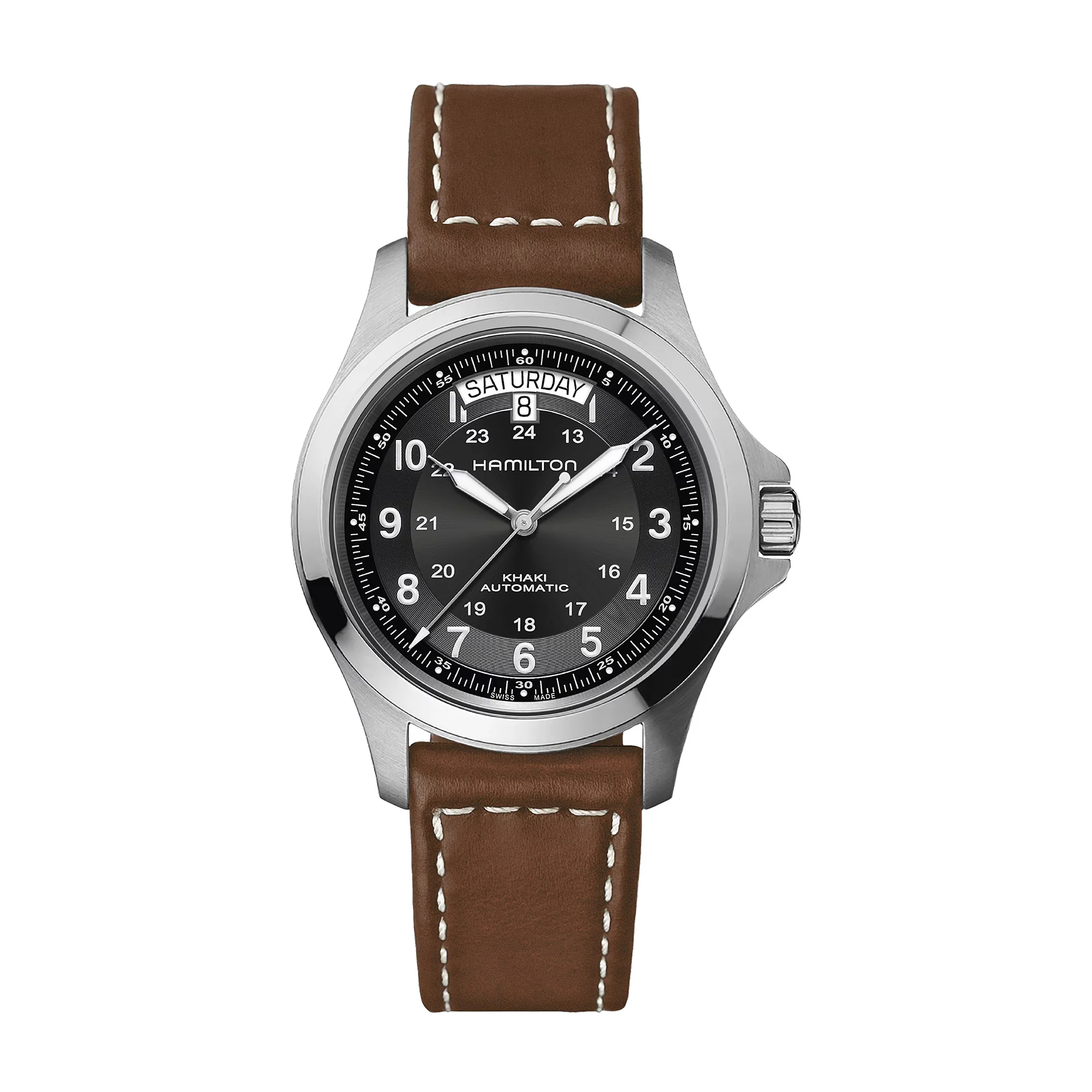 KHAKI FIELD Black / Leather Black Dial - Image 5