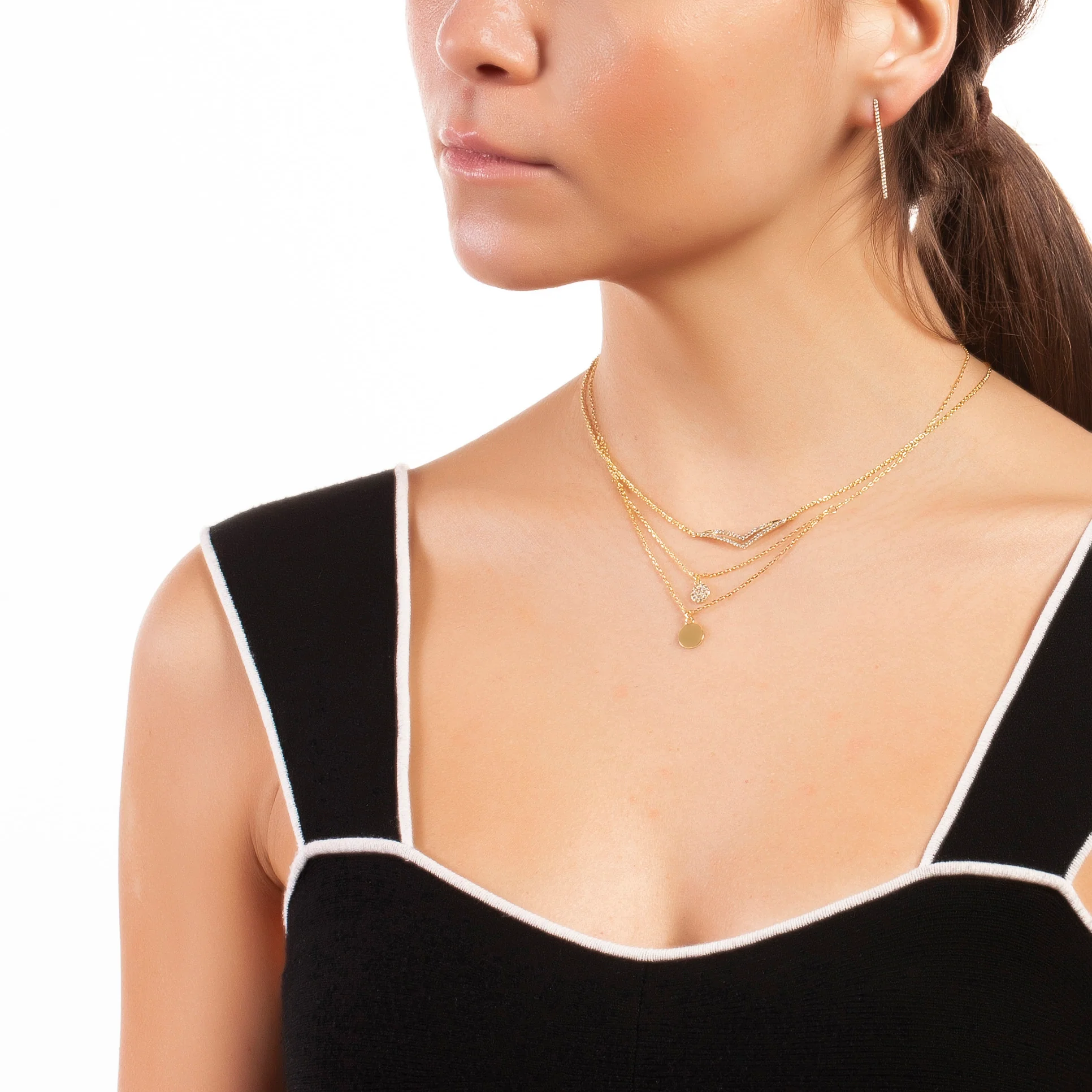 Lily Drop Earrings 18k Yellow Gold - Image 3