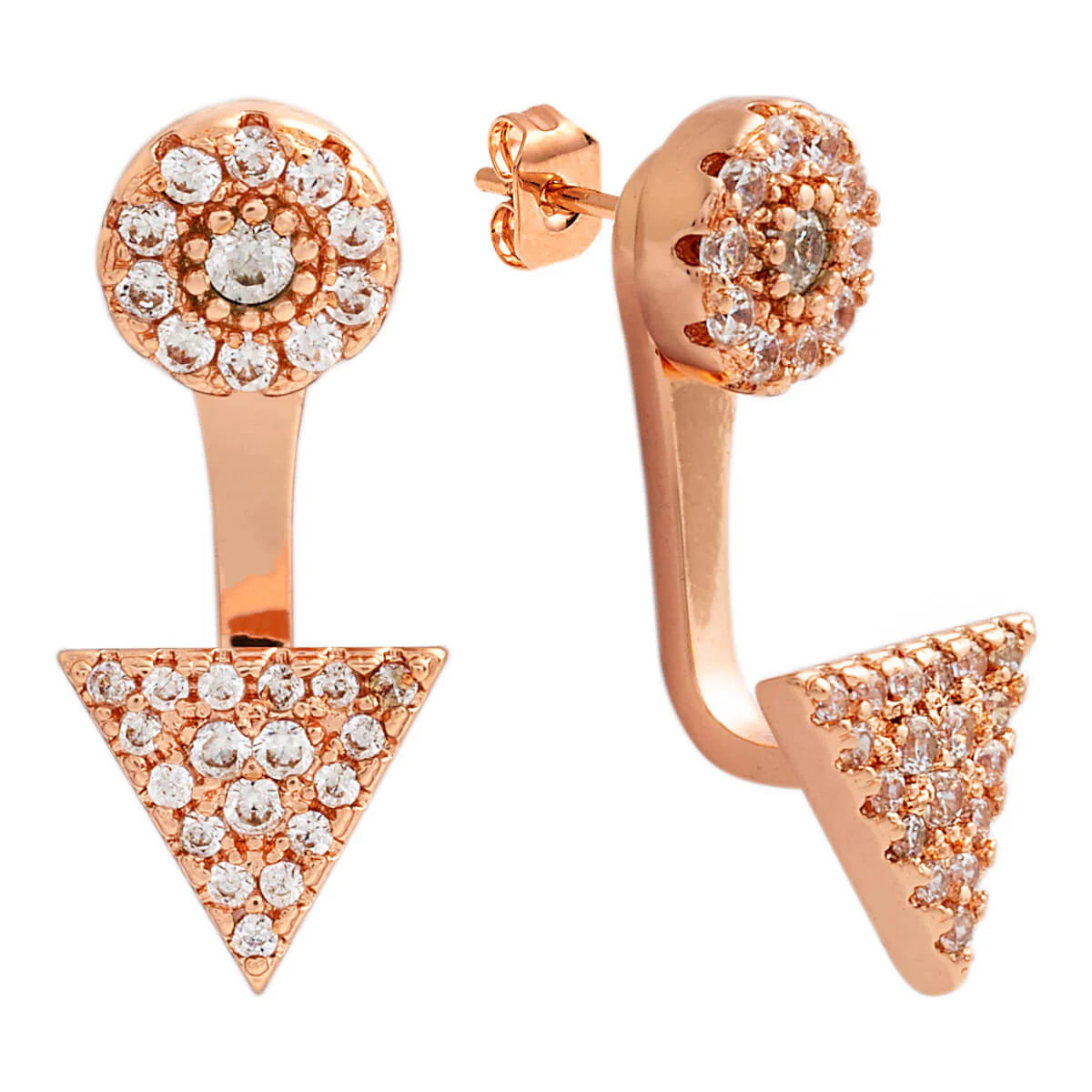 Lupine Jacket Earrings 18k Rose Gold