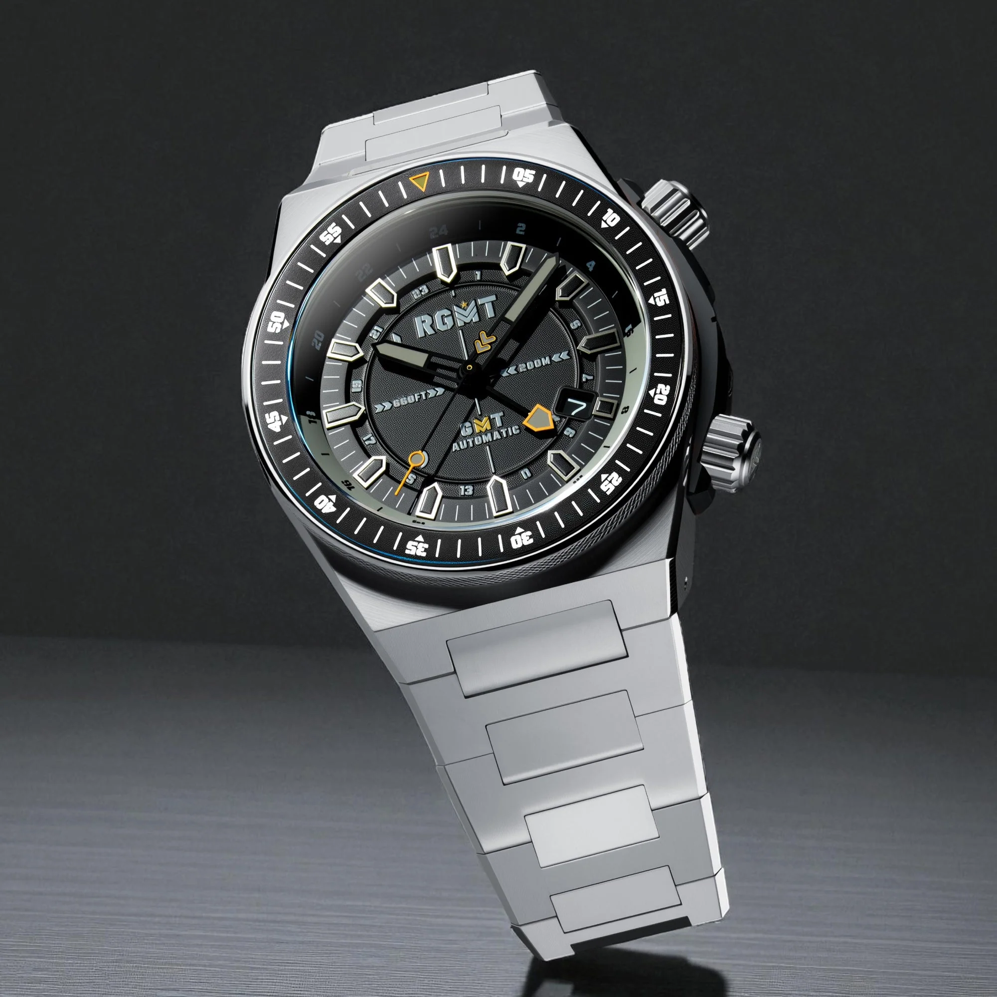 Marksman GMT Automatic Black / Stainless Steel | Black Dial - Image 2