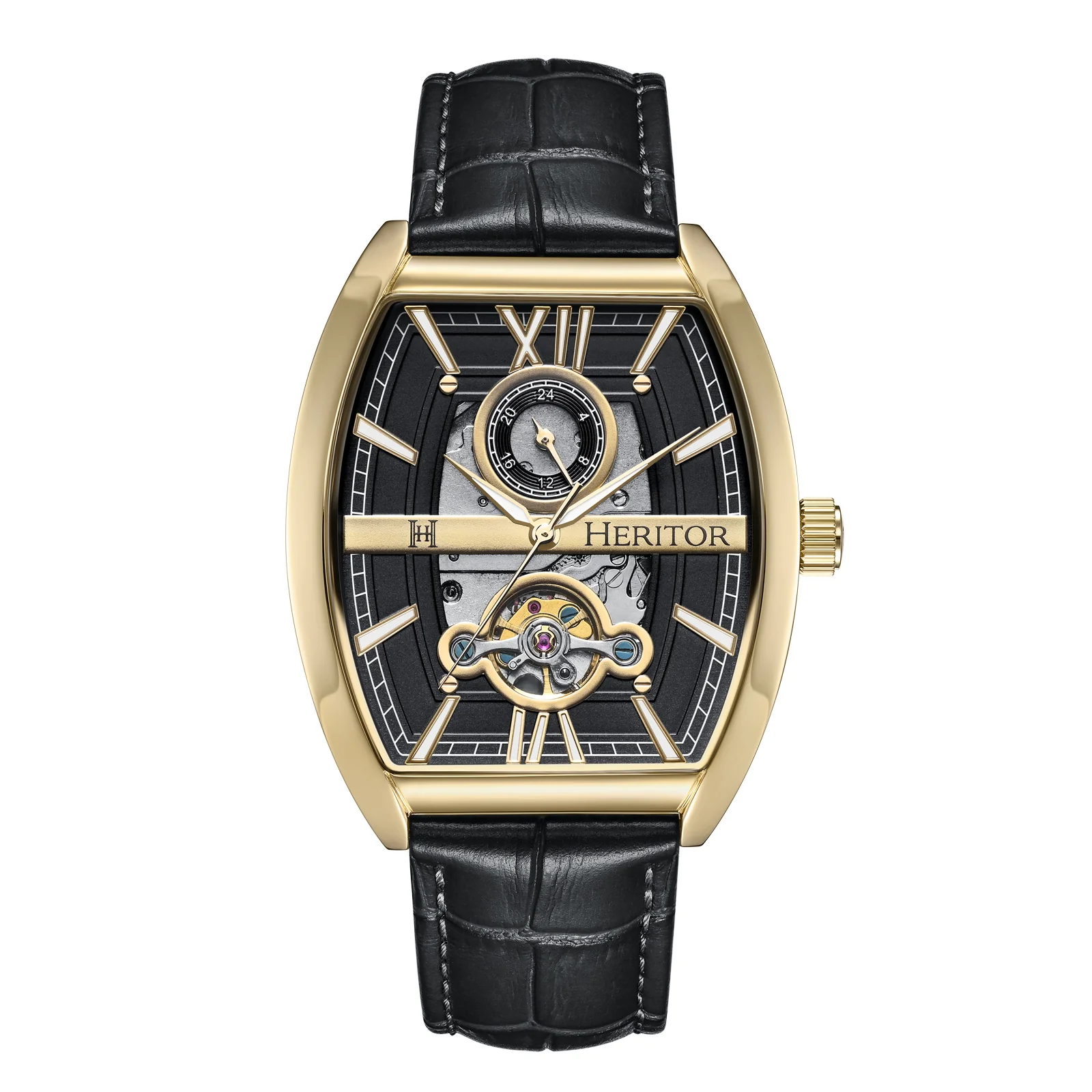 Masterson w/ 24 Hour Hand Black / Gold Black Dial