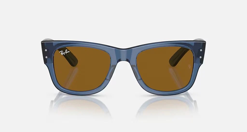 MEGA WAYFARER UNISEX Transparent Blu / Brown Bio-Based |  Dial - Image 3