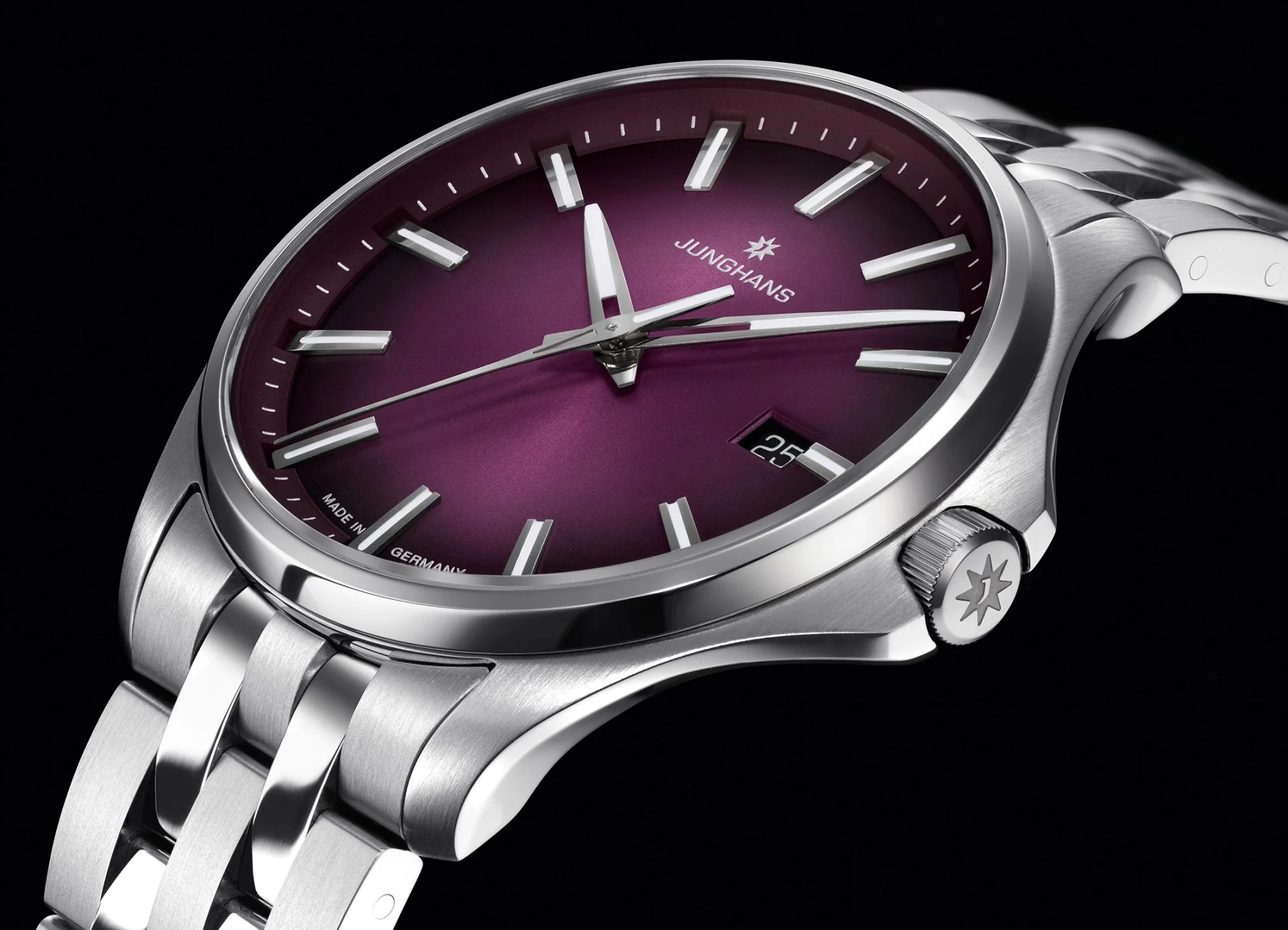 Meister S Quartz 35 Blackberry Dial / Stainless Steel Bracelet Blackberry Dial - Image 3