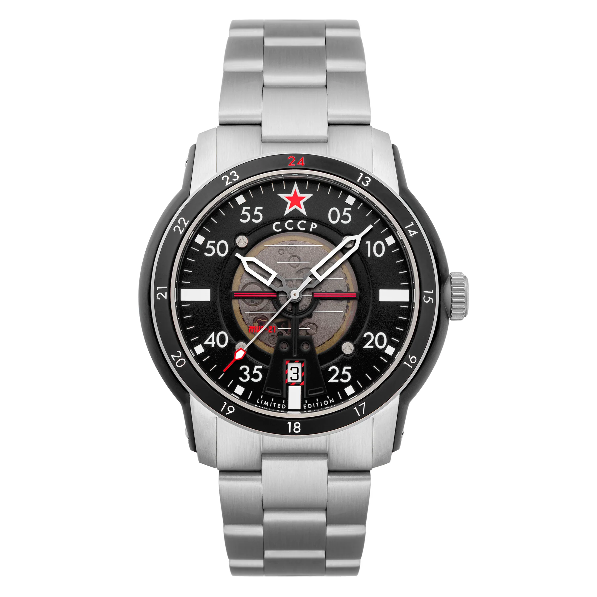 MIG-21 BLACK / STAINLESS STEEL | Black Dial
