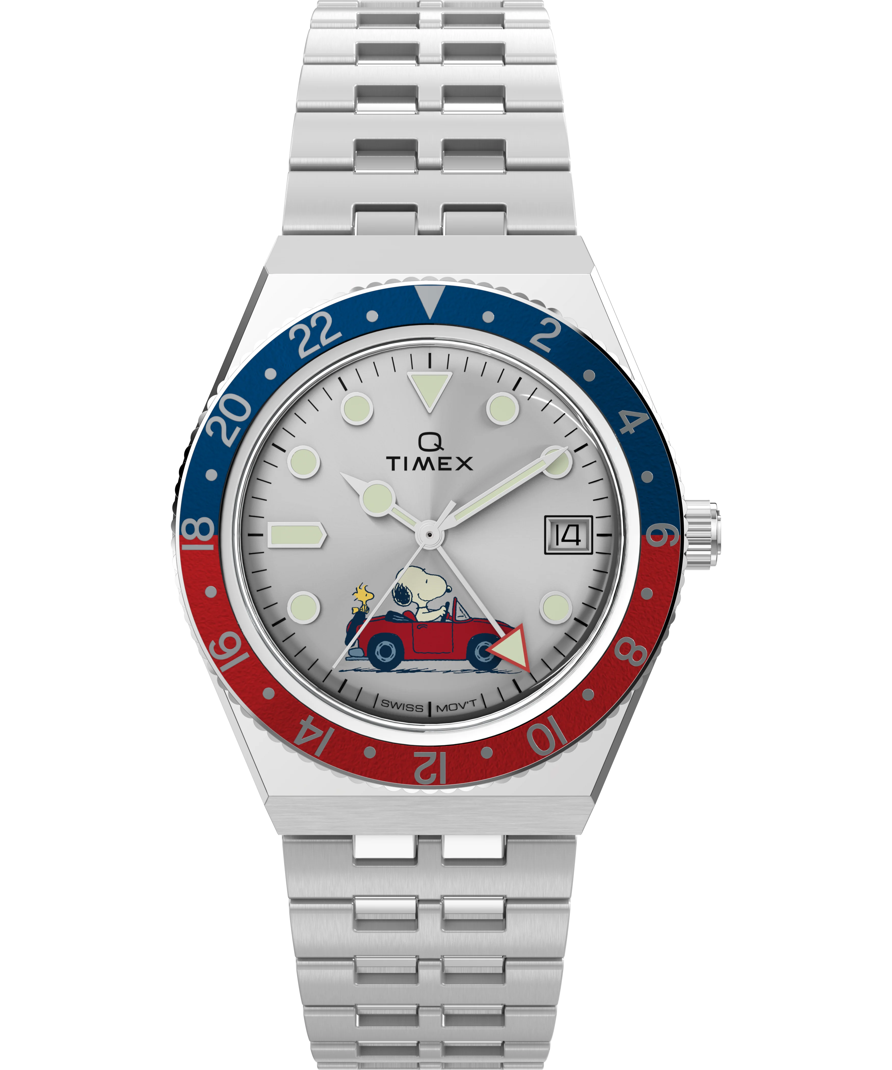 PEANUTS GMT Silver Dial
