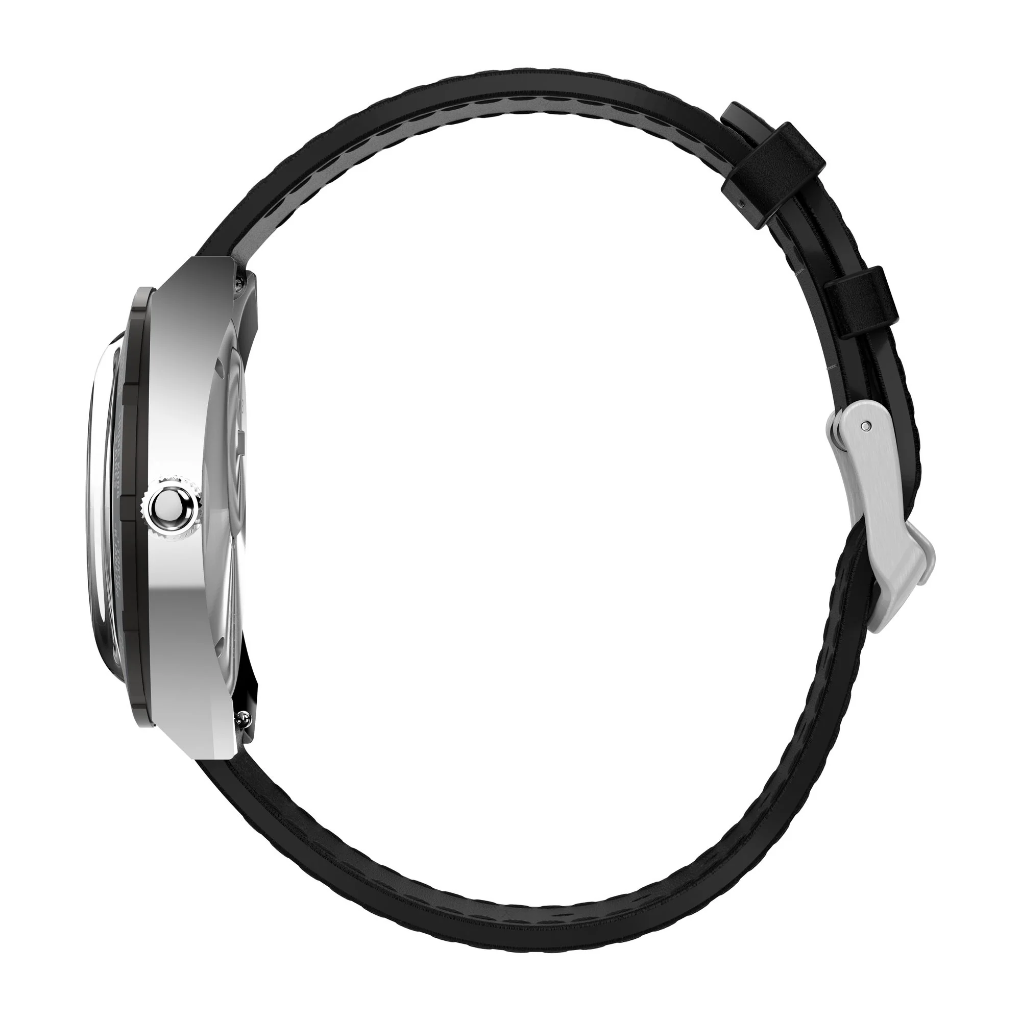 Q TIMEX Black / Leather | Black Dial - Image 2