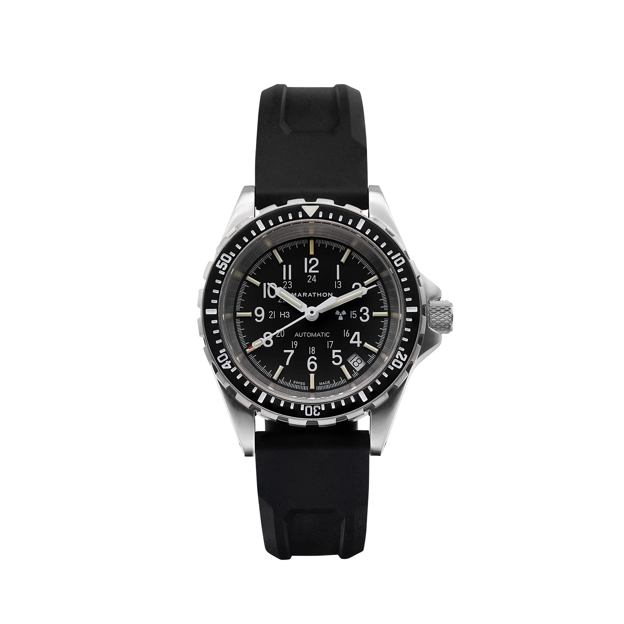 Divers Auto Medium Search and Rescue Black NGM/Rubber | Matte Black Dial - Image 10