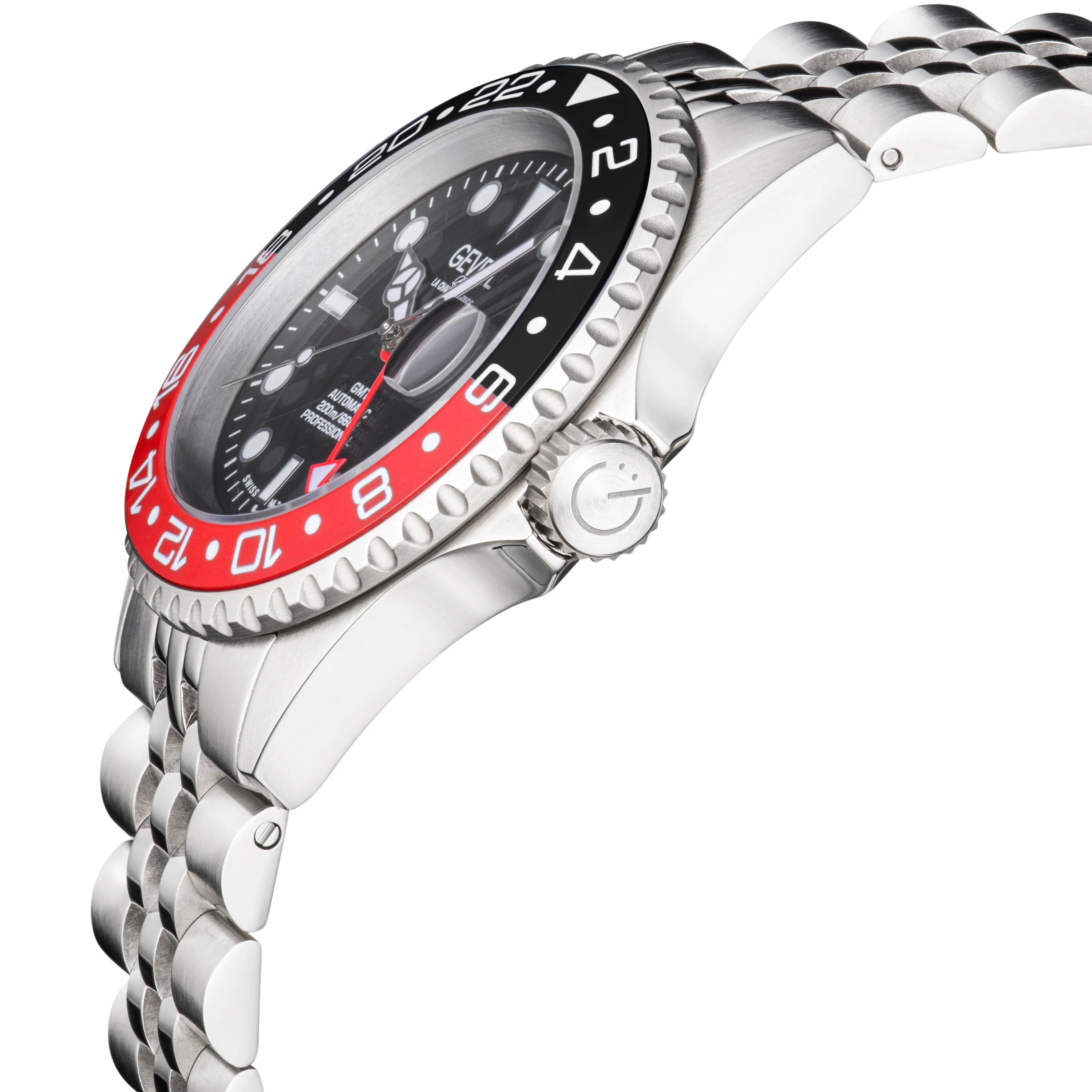 Selita SW330 GMT Diver watch Ceramic rotating bezel black red | Black Dial - Image 2