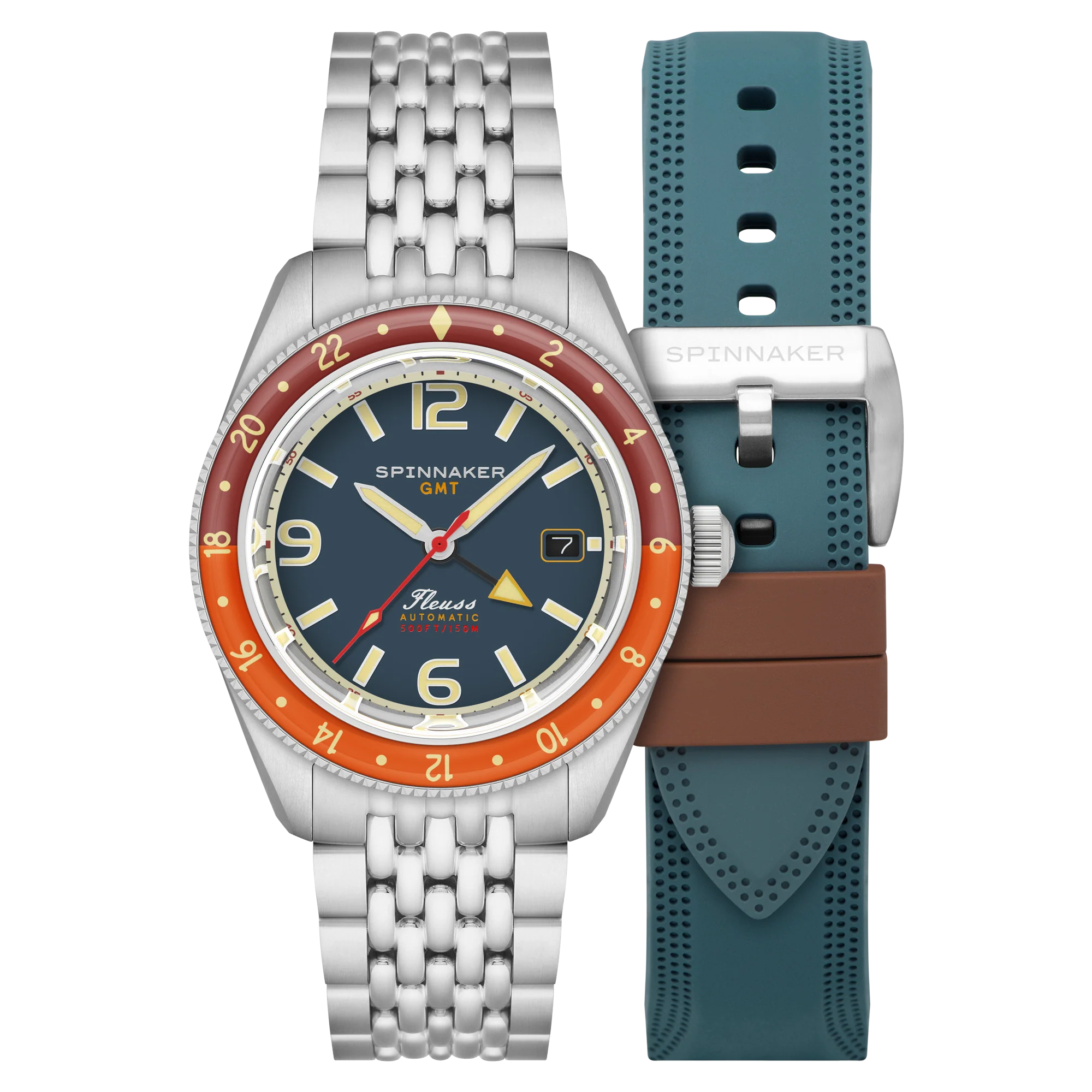Spinnaker Fleuss GMT Automatic Blue / Stainless Steel | Blue Dial